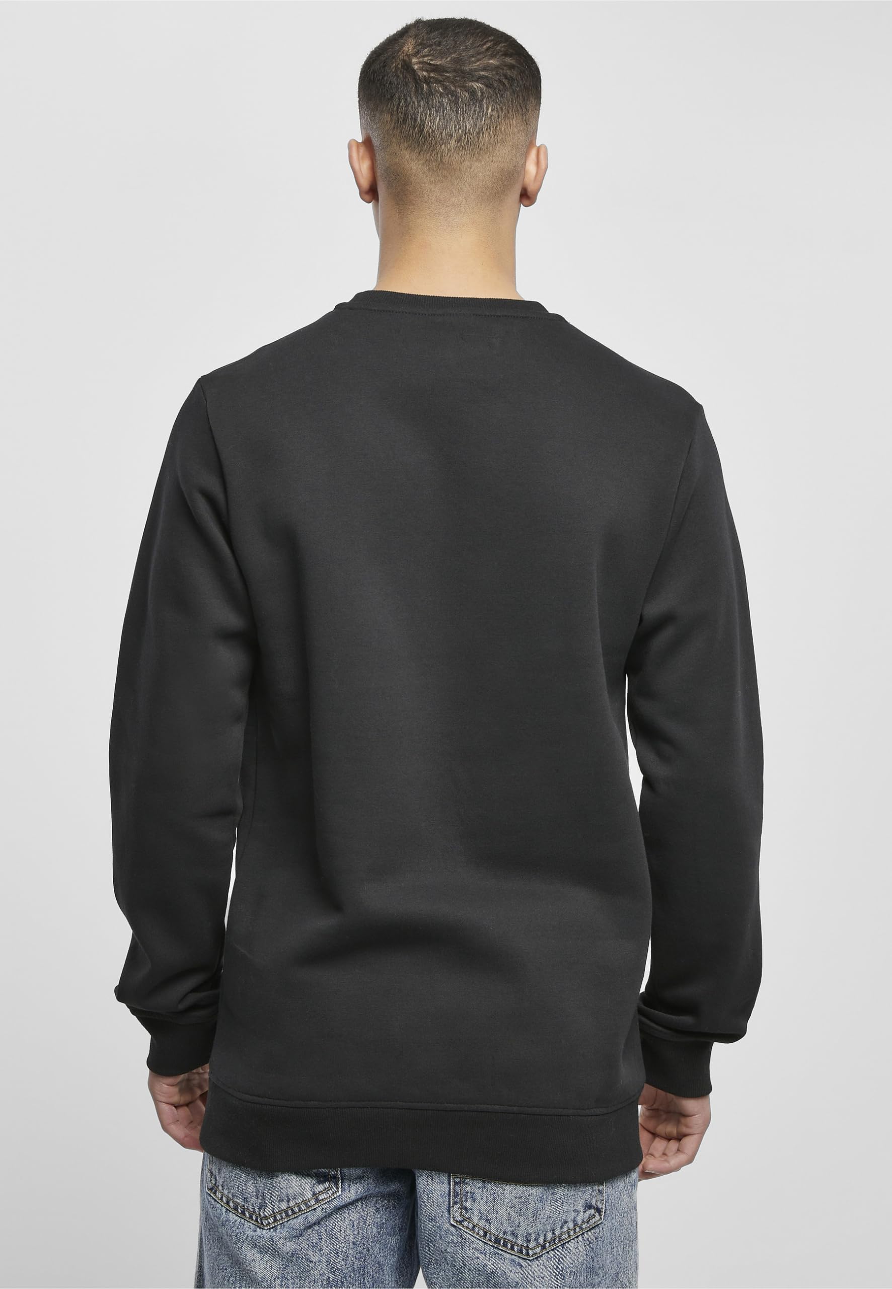 Urban Classics Basic Terry Crew Hombre Sudadera Aceituna Regular