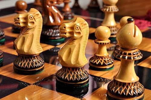 Miniatura 5 de Juego de ajedrez Grandmaster - Solo piezas - 4.0" King (Burnt Golden Rosewood)
