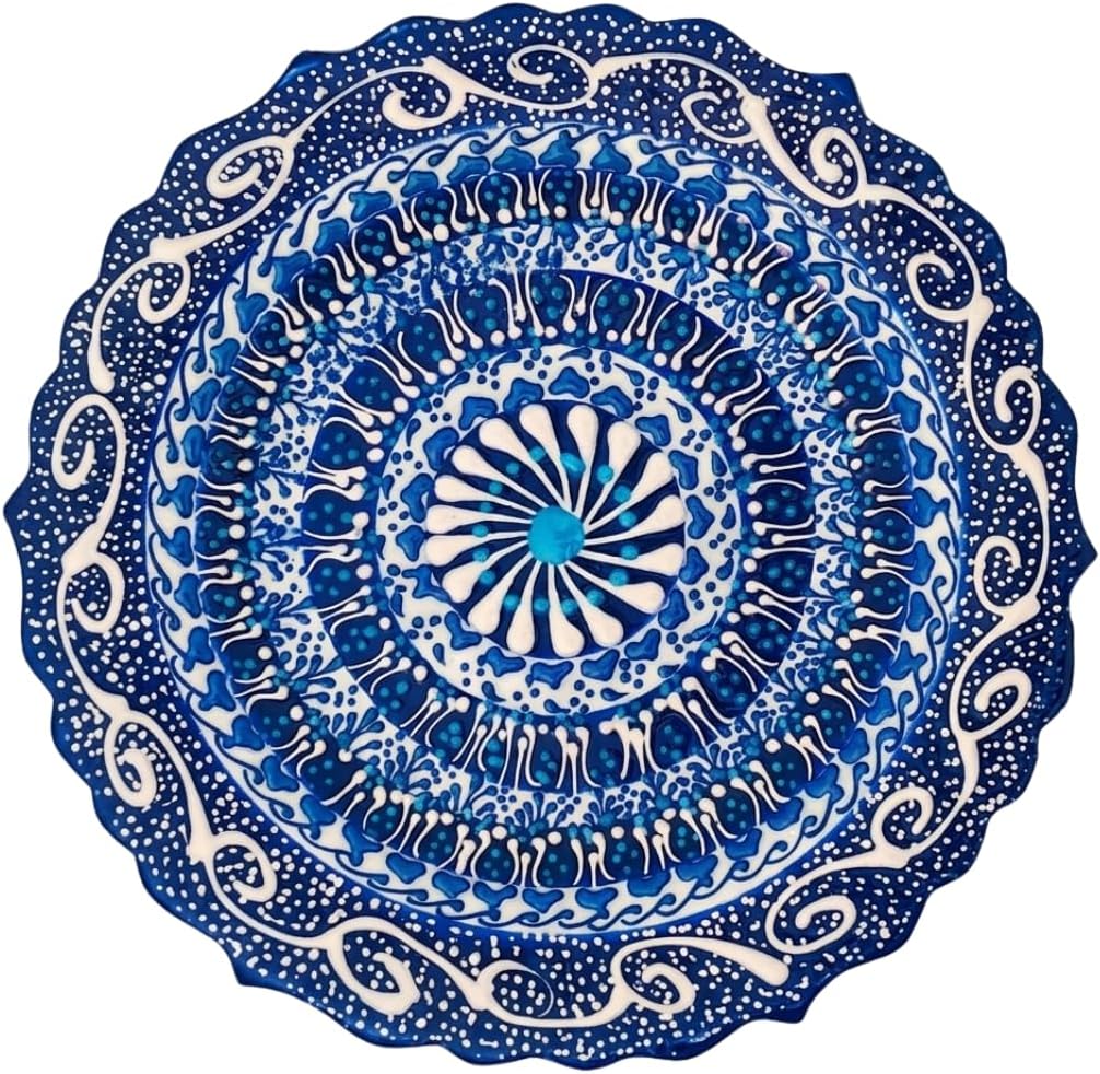 Turkish Decorative Plate Handmade Ceramic Ornament for Home&Office Wall Decor