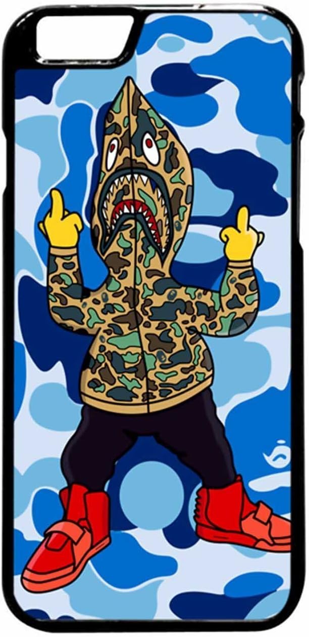 Bape Shark Hoodie Phone Cover Case / Color Black Rubber / Device iPhone 6 Plus/6s Plus