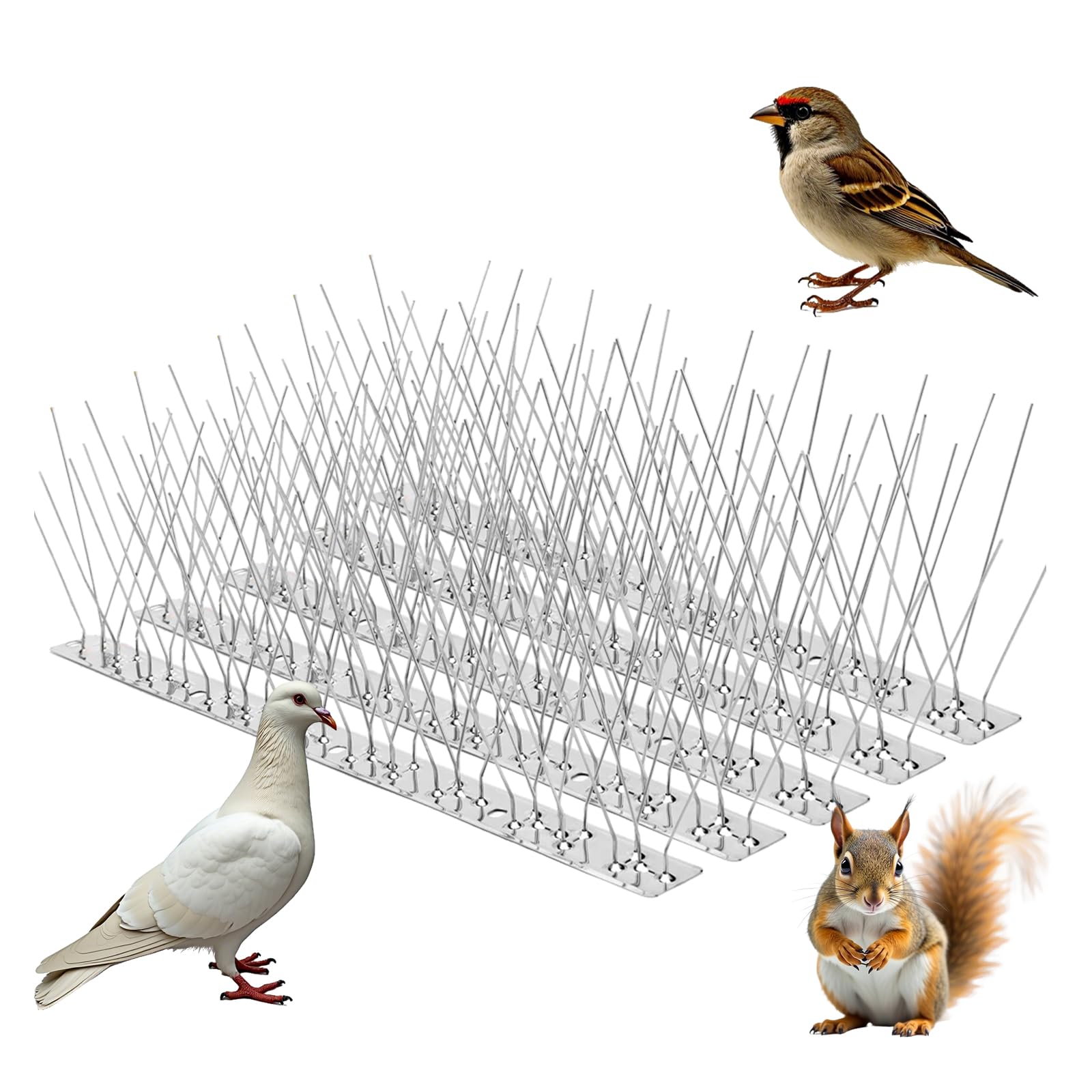 Pinchos de metal para pájaros iFealClear de acero inoxidable premium para palomas