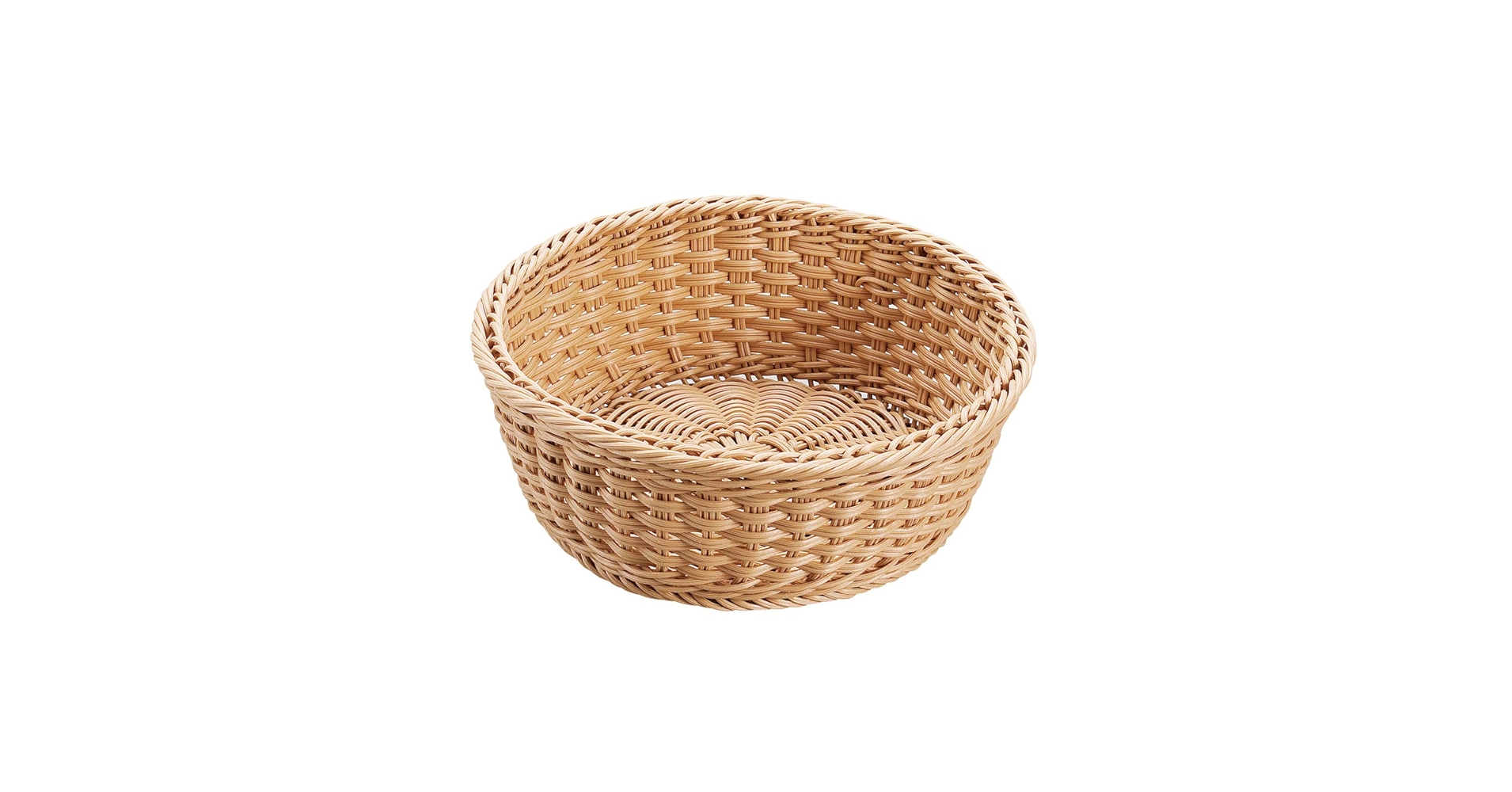 藤製 丸型バスケット 持ち手付き 持ち手つき籐製丸型バスケット 大きめ かご ブランケット入れ