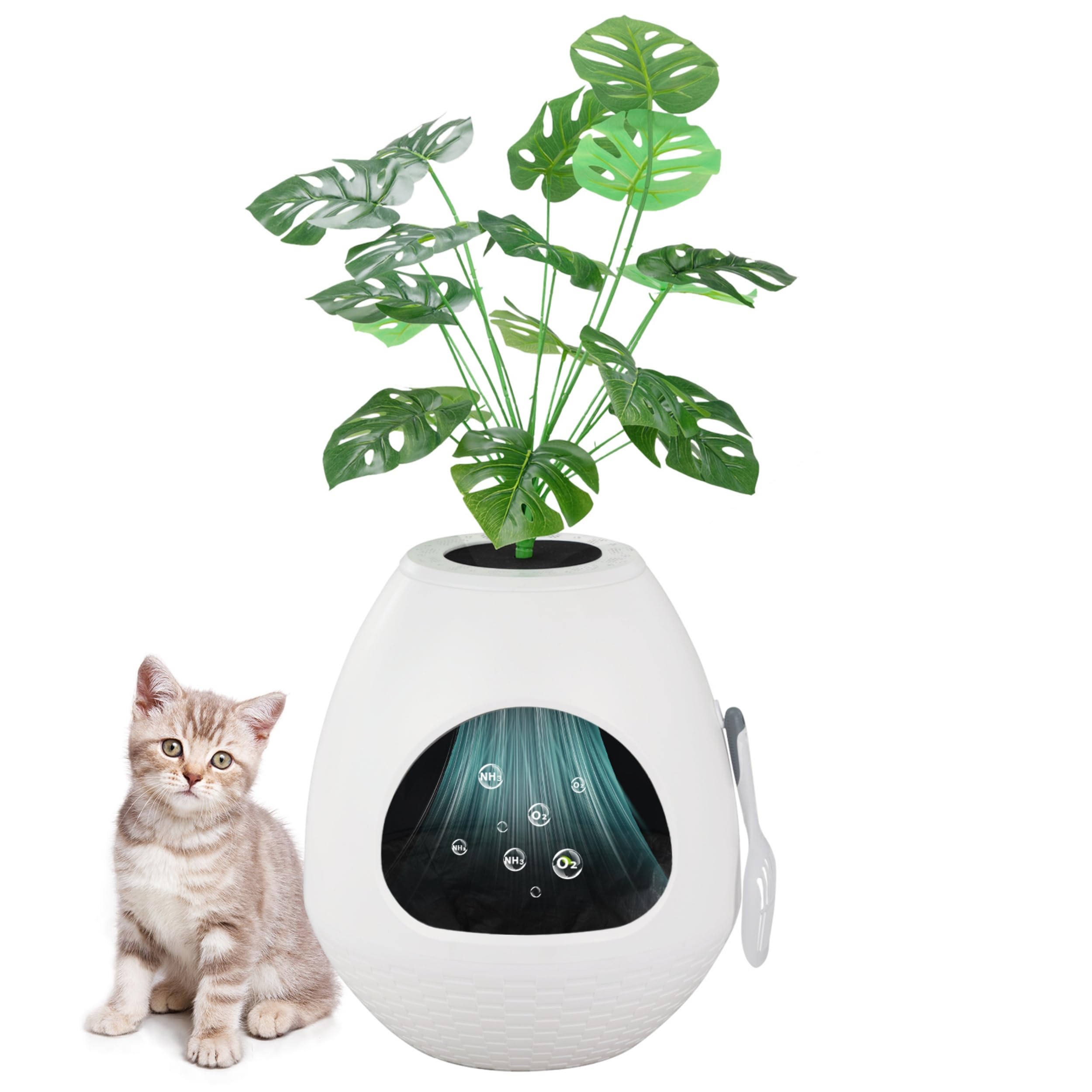 Amazon | 【インテリア猫トイレ】大型猫トイレ プランター型 消臭機能