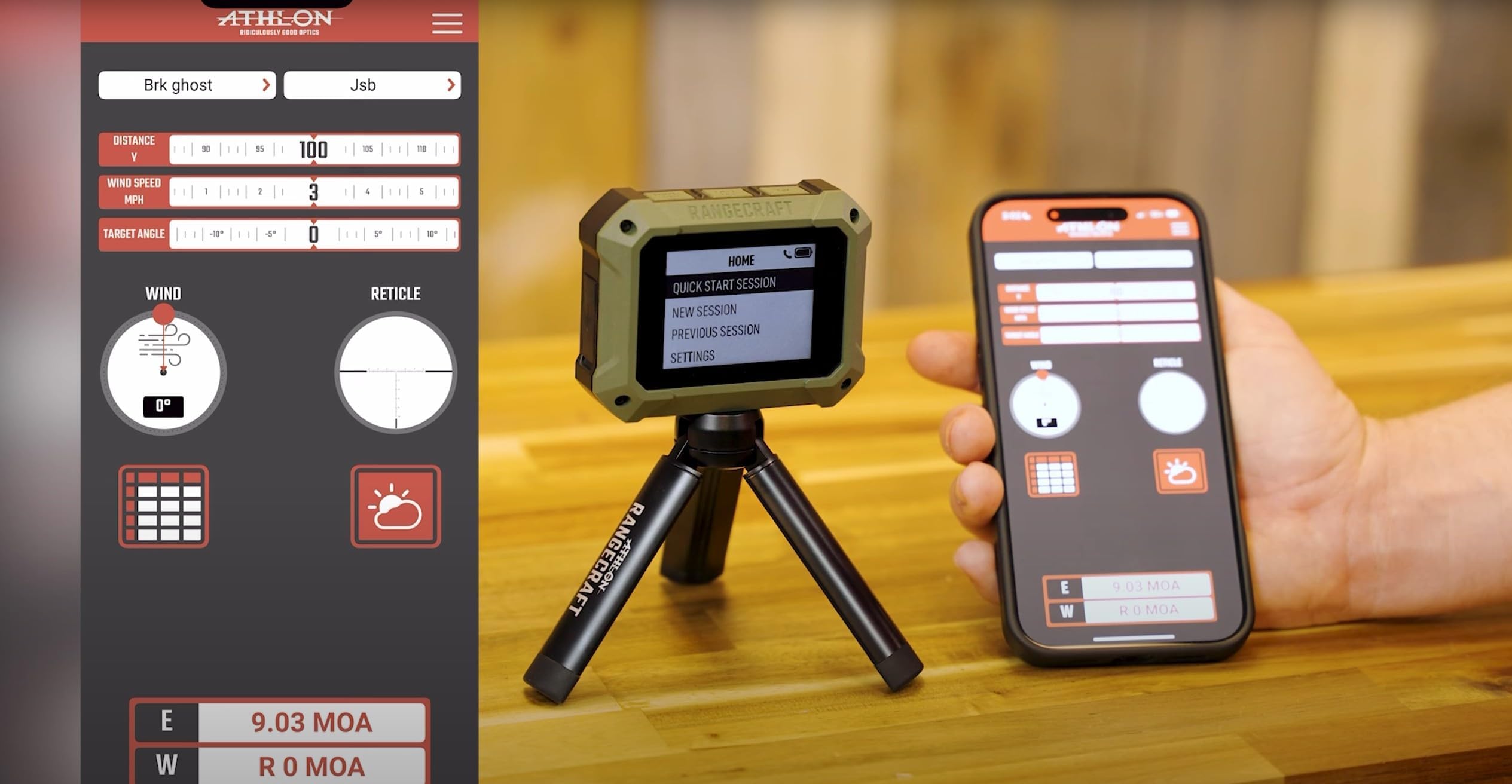 Cronografo Athlon - Rangecraft Velocity PRO cronografo balistico e cronografo per fucili ad aria compressa | Radar 65-5000 FPS | Precisione ± 0,1% | Impermeabile IP67 | App Bluetooth