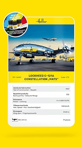 Miniatura 6 de Maqueta avión Kit de inicio C-121A Esteras de constelación