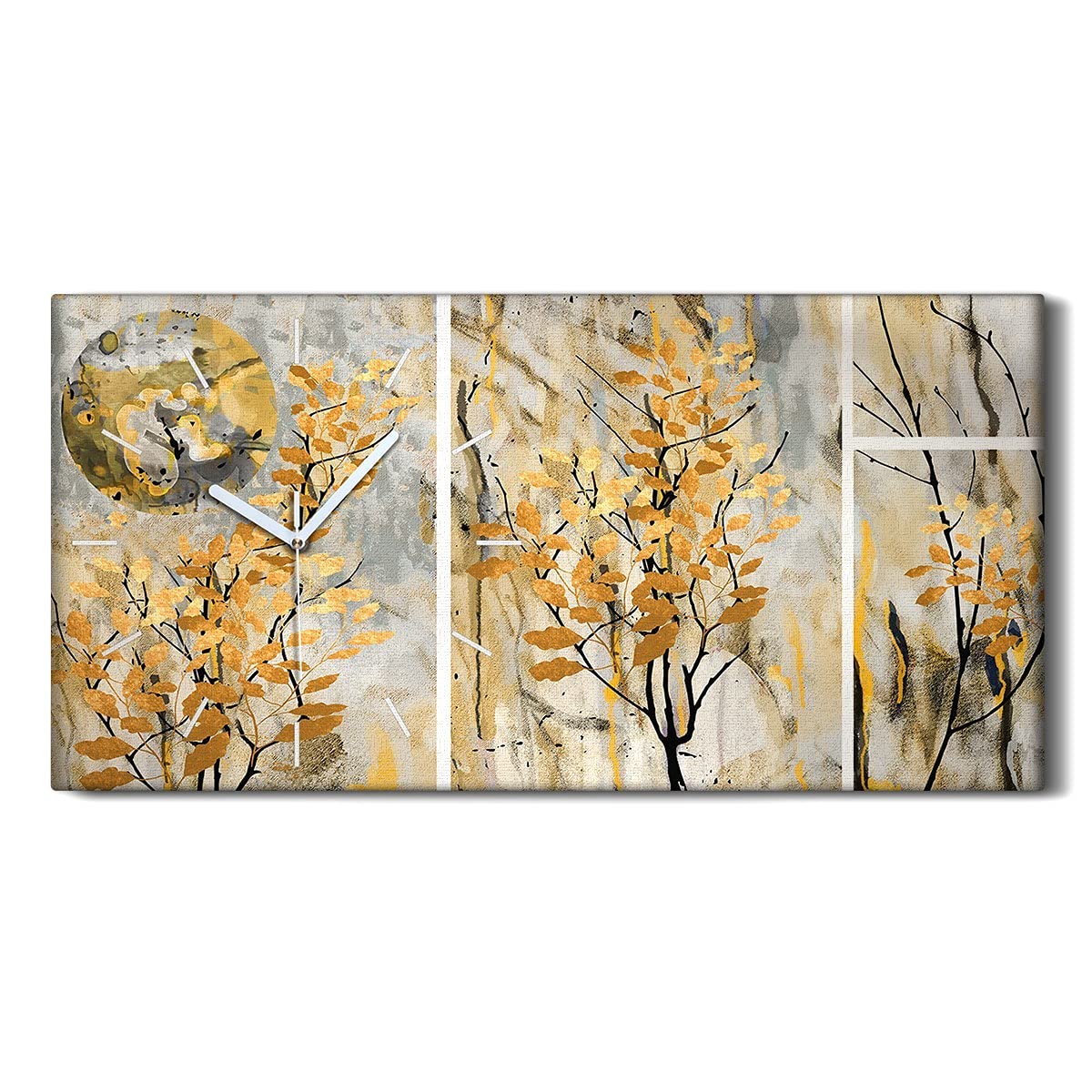 Horloge sur Toile de Qualité Supérieure Art Moderne Abstrait avec Mains Blanches