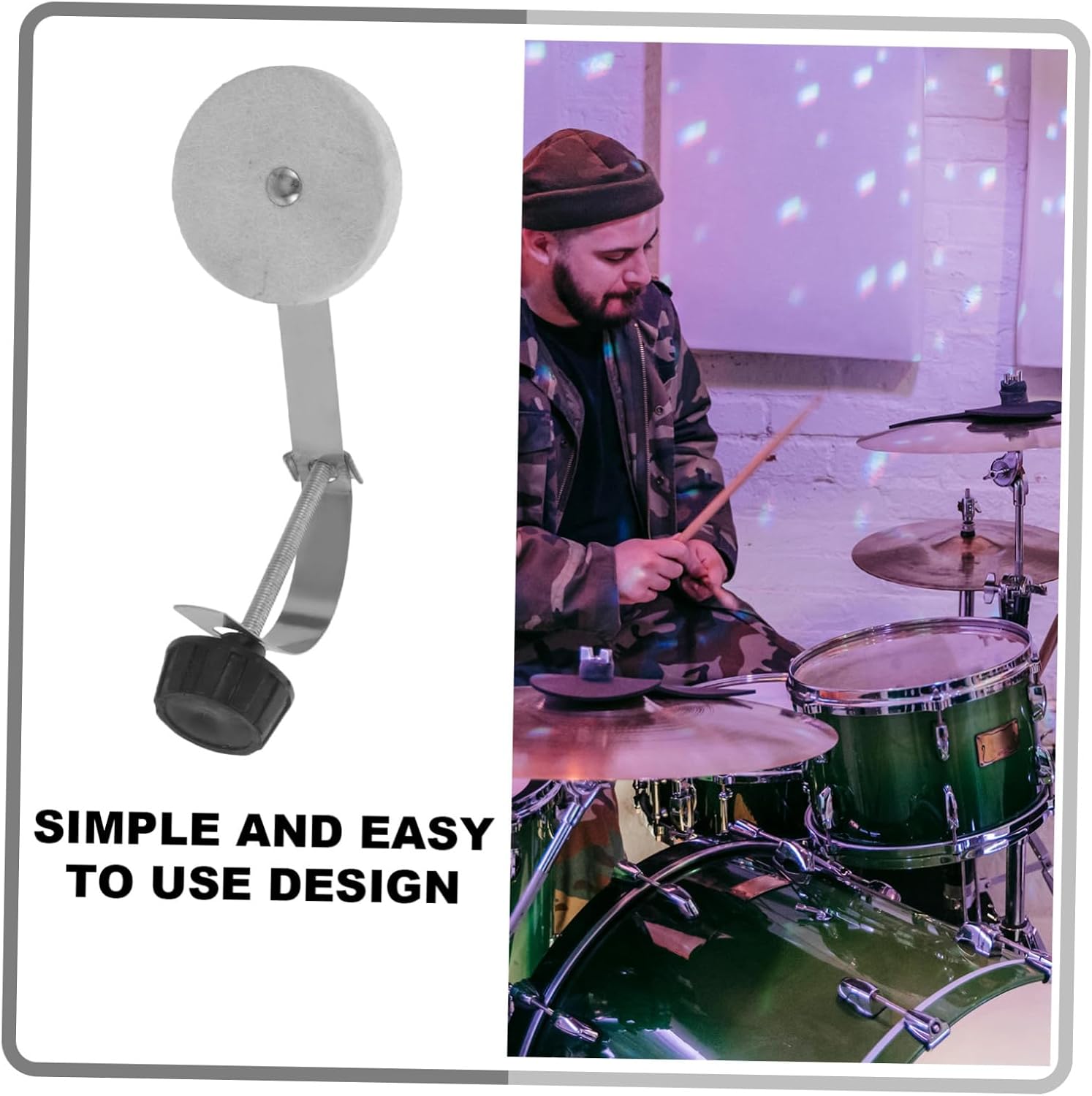 Toddmomy Snare Drum Mute Pad Drum Dampener for Jazz and Marching Drums Noise Reduction Accessory Felt and Construction Compatible with Various Drum Enhance Your Practice