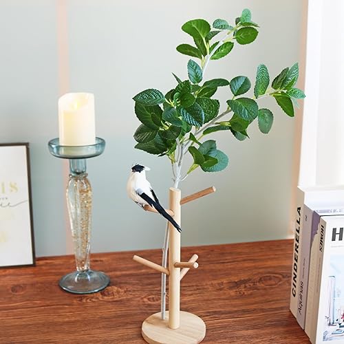 Miniatura 4 de ELYJHYY Ramas de eucalipto artificiales, hojas de menta falsas, arbustos de imitación para exteriores en verde para pared de jardín, hogar, granja,