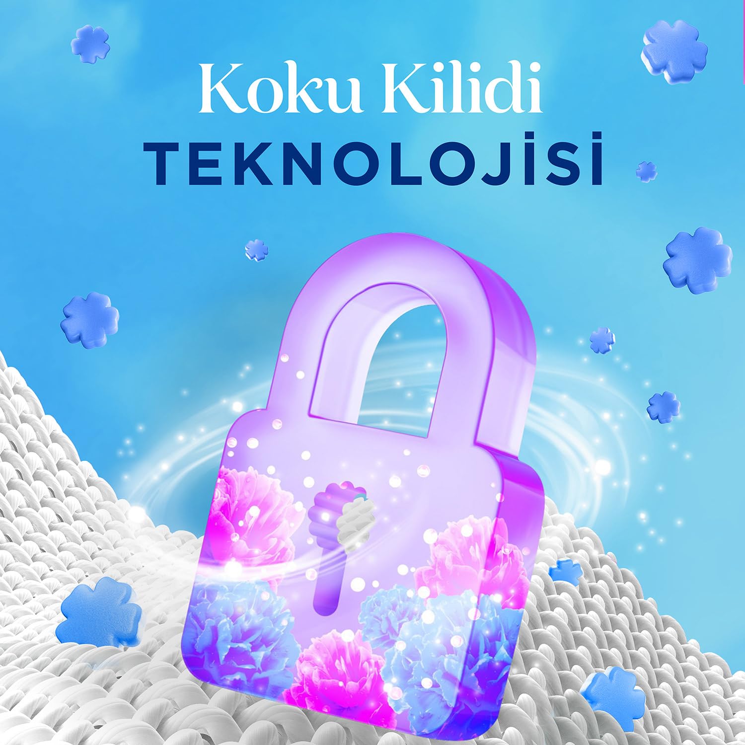 Yumoş Çamaşır Parfümü Mavi Şakayık 200 g + Yumoş Extra Çamaşır Yumuşatıcısı Lilyum 1440 ml