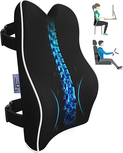 Almohada de apoyo lumbar para silla de oficina, almohada de apoyo de respaldo para silla, automóvil, sillón reclinable, almohada lumbar de espuma