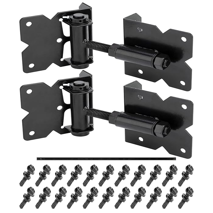 Buy Dreamxiang Self Closing Gate Hinges Adjustable Heavy Duty Hardware