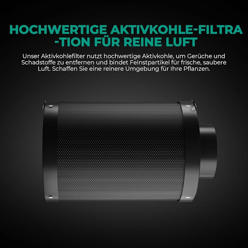 MARS HYDRO 150mm Szénszűrő Szageltávolítás Növénytermesztéshez Cserélhető Szénmaggal - 6inch(150mm)