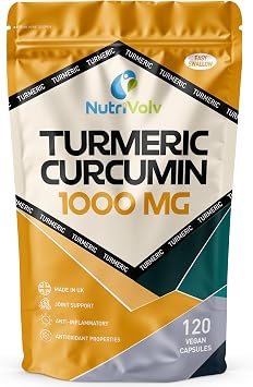 Turmeric Curcumin 1000mg Anti Inflammatory & Antioxidant Supplements | 120 Capsules