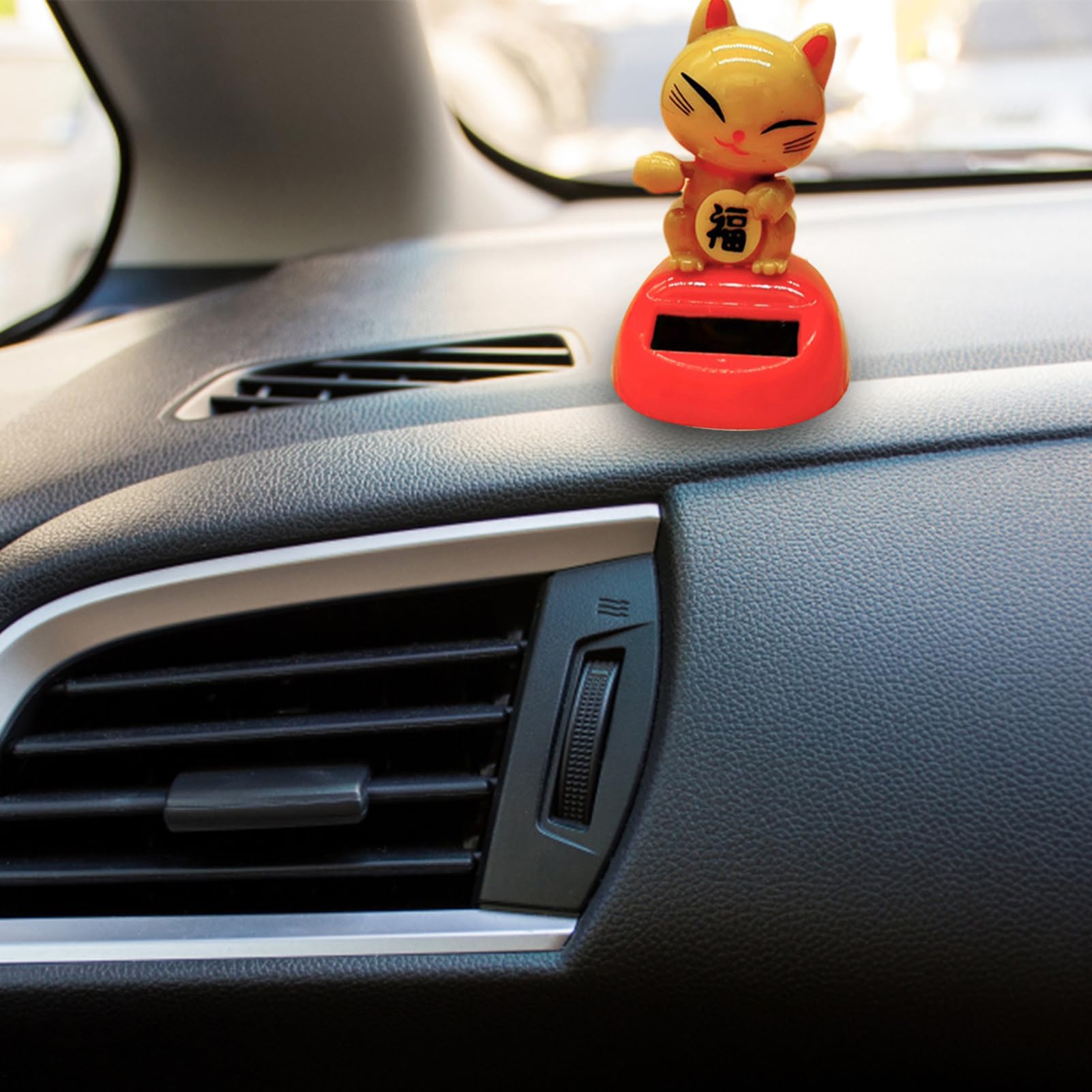 Chat secouant la tête - Figurines de Danse Solaire à tête tremblante | Pendentif Super Mignon de Voitures, Accessoires intérieurs automatiques drôles pour la décoration de Voiture