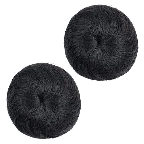 2 extensiones de moño de cabello, accesorio de peluca, extensiones de cabello rizado y ondulado, extensiones de cabello recogido, extensión de moño