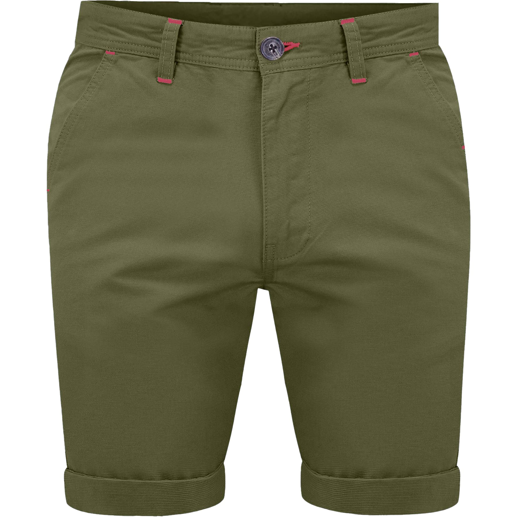 Westace Men's Olive Stretch Chino Shorts Summer Cotton Cargo Combat Casual Jeans Half Pant (38, )