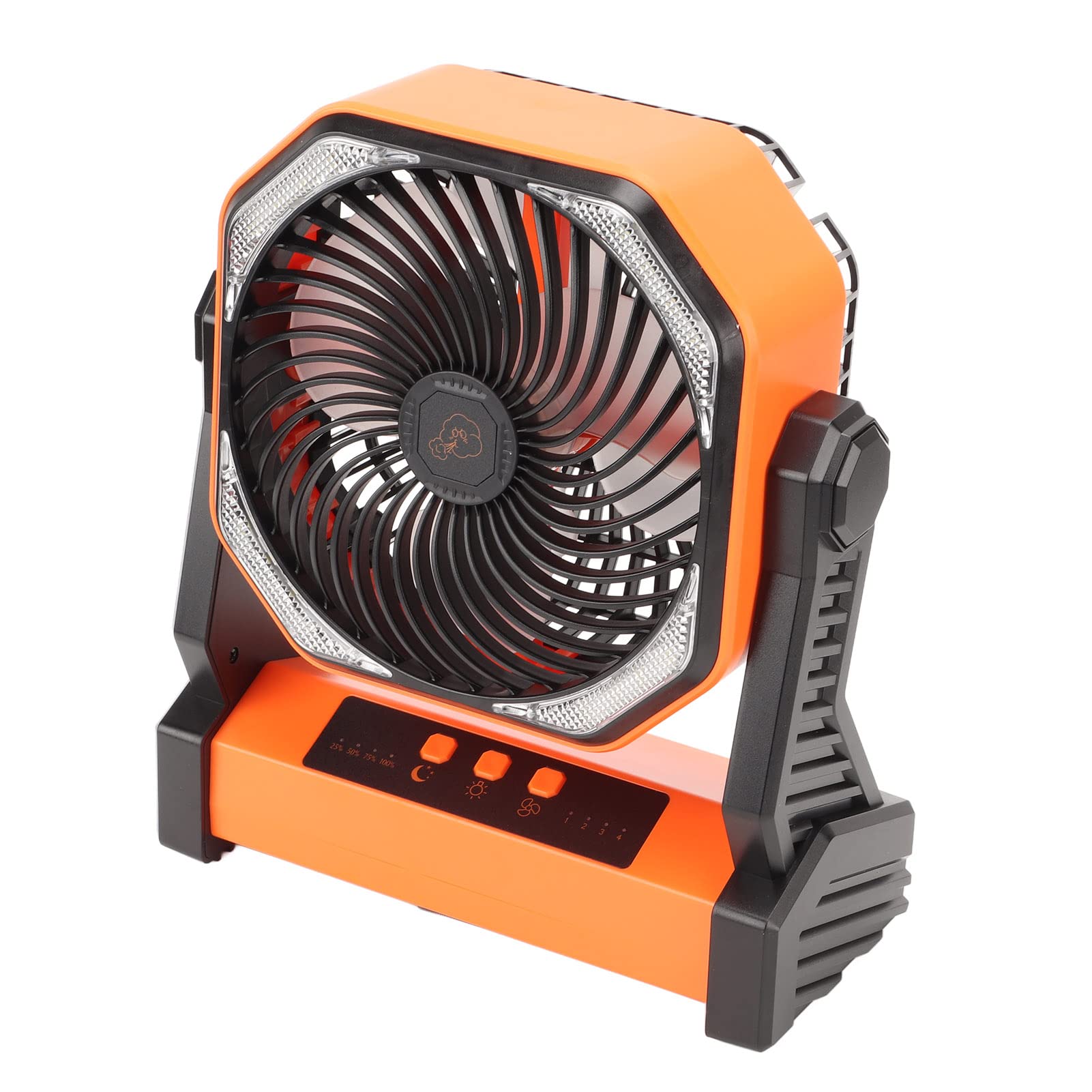 Campingventilator met licht, 20.000 mAh tafelventilator, 112 uur max. looptijd, 9 snelheden, timer, automatische oscillatie, 270° rotatie & haak voor camping, stroomuitval, orkaan Campingventilator met licht, 20.000 mAh tafelventilator, 112 uur max. looptijd, 9 snelheden, timer, automatische oscillatie, 270° rotatie & haak voor camping, stroomuitval, orkaan