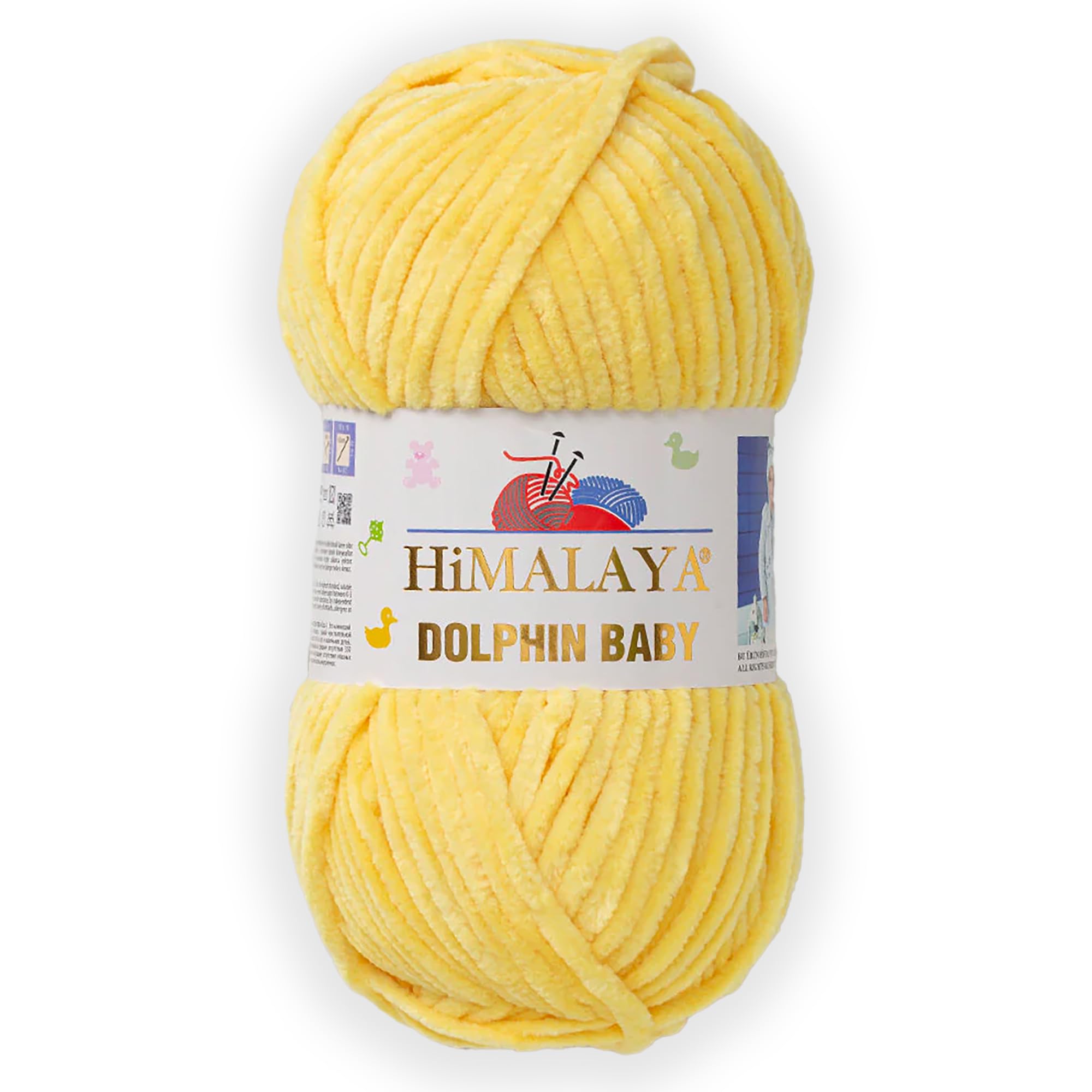 1 Skein/Pack Himalaya Dolphin Baby Chenille Yarn, Each Ball 100 gr (3.5 oz), 120 m (132 Yards), 100% Polyester, Super Bulky Baby Blanket Velvet