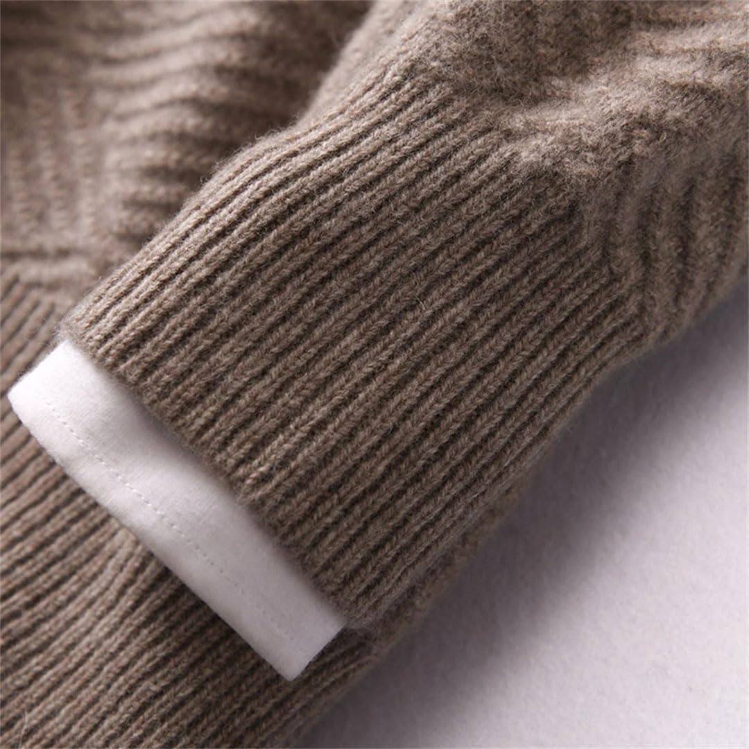 Męski sweter z okrągłym dekoltem kaszmirowy sweter top dzianinowa podstawowa kurtka biznesowa