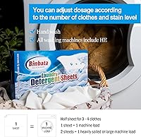 Vista 5 de Laundry Detergent Sheets, 200 Count, Fragrance Free, Unscented, Eco-Friendly, Hypoallergenic, Biodegradable, Plastic Free, Liquidless, Suitable for