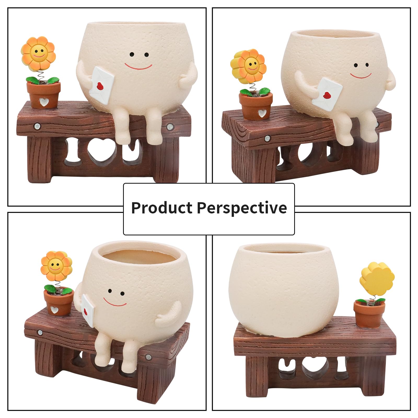 素焼きポット　プランター　植木鉢　フェイス　スマイリー　大小2個セット Amazon.co.jp: Toparad ひまわり スマイリーフェイス プランターポット