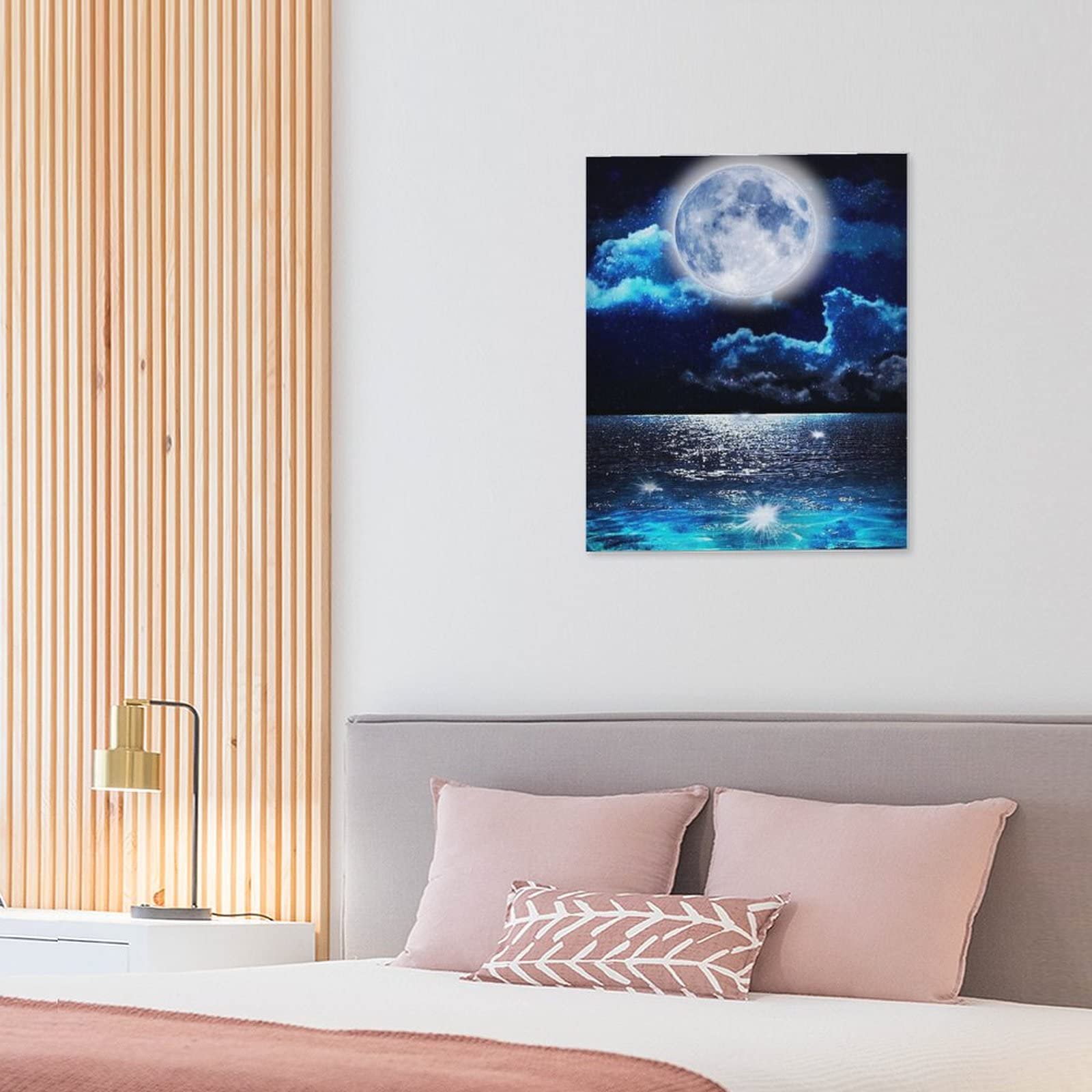 月と海　フレーム付き 楽天市場】【最大500円クーポン】 在庫限り フレームアート