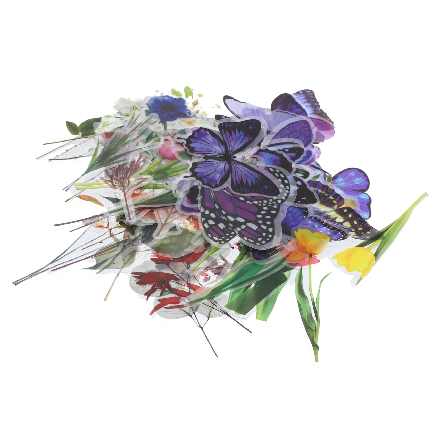 jojofuny 3 Pezzi Adesivi Floreali Estetici per Scrapbooking Pacchi Stickers Retro Impermeabili per Fai da Te per Decorazioni Creative e Personalizzazione Album Fotografici