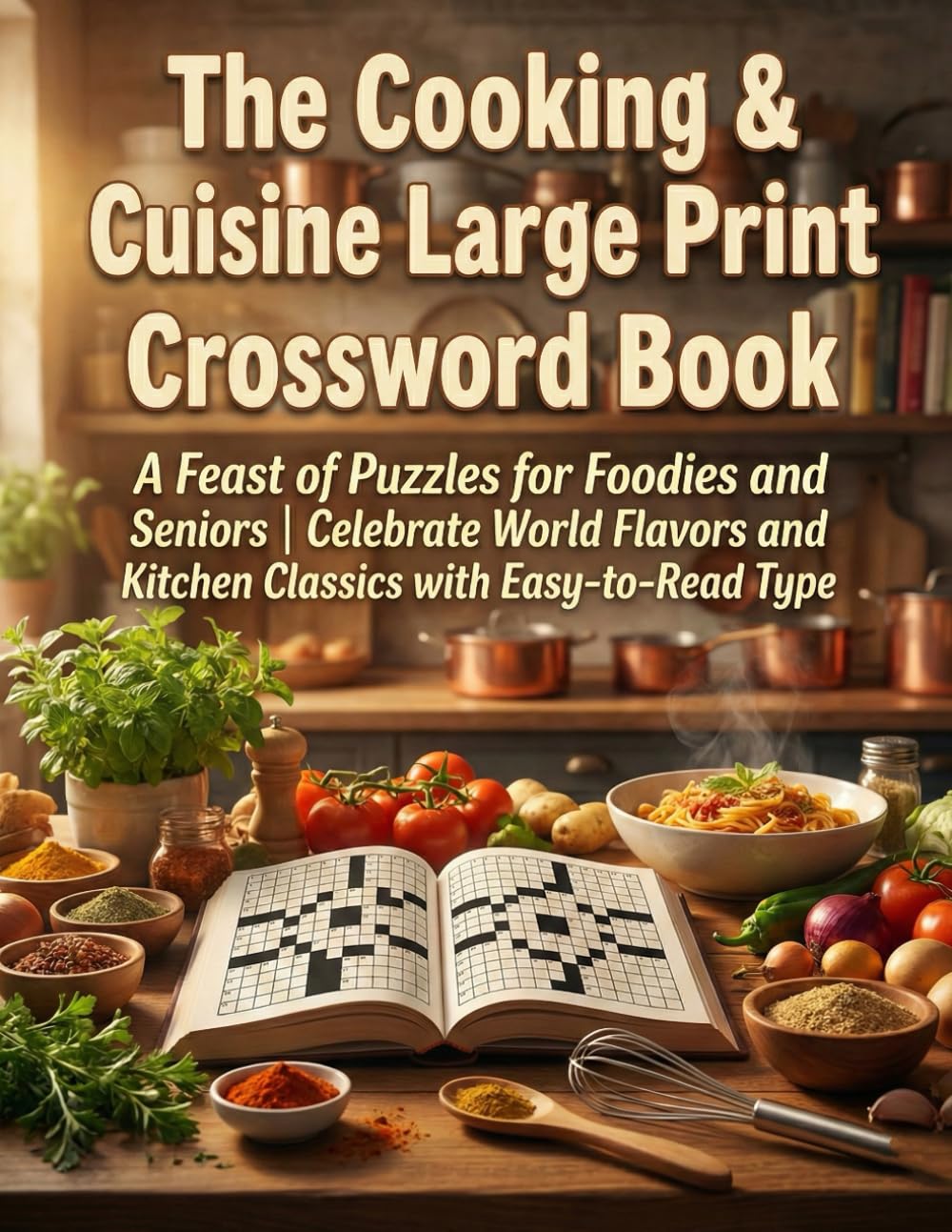 The Cooking & Cuisine Large Print Crossword Book: A Feast of Puzzles for Foodies and Seniors | Celebrate World Flavors and Kitchen Classics with Easy-to-Read Type