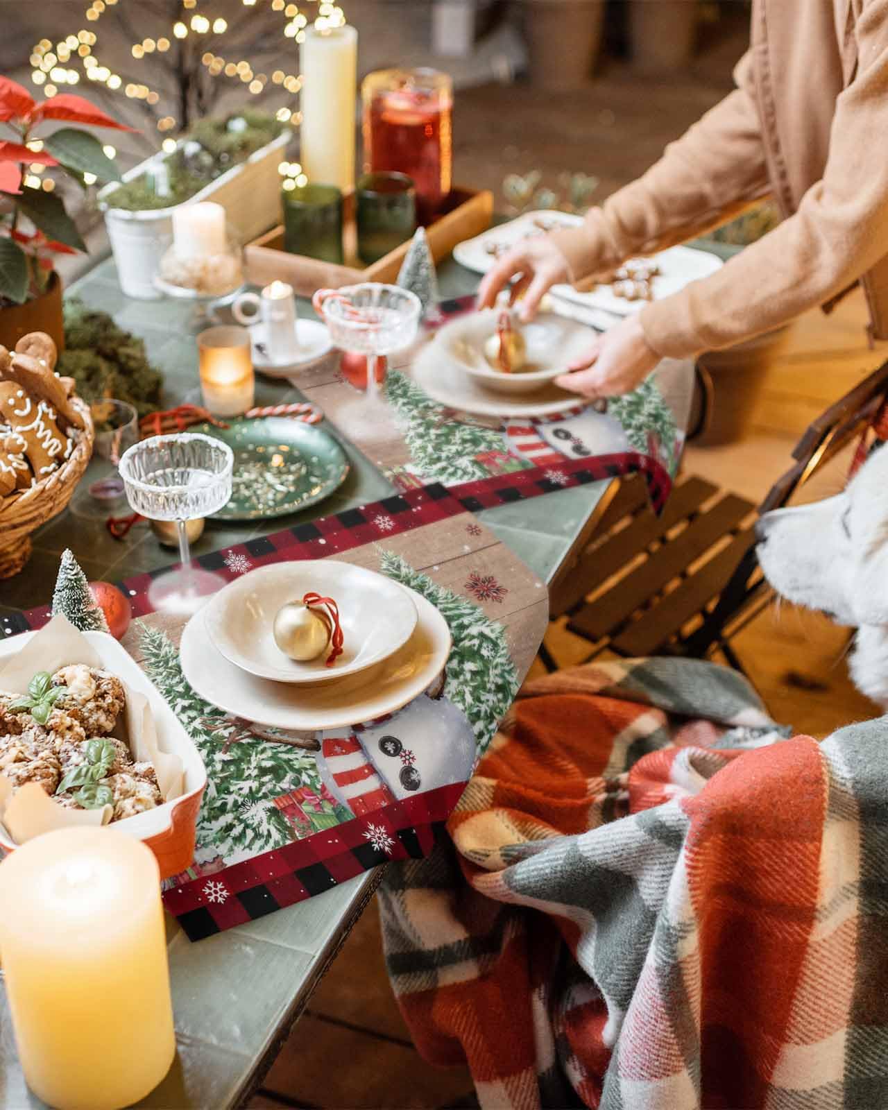 ARKENY AP474-18 – Juego De 4 Anteles Individuales De Navidad De 12 X