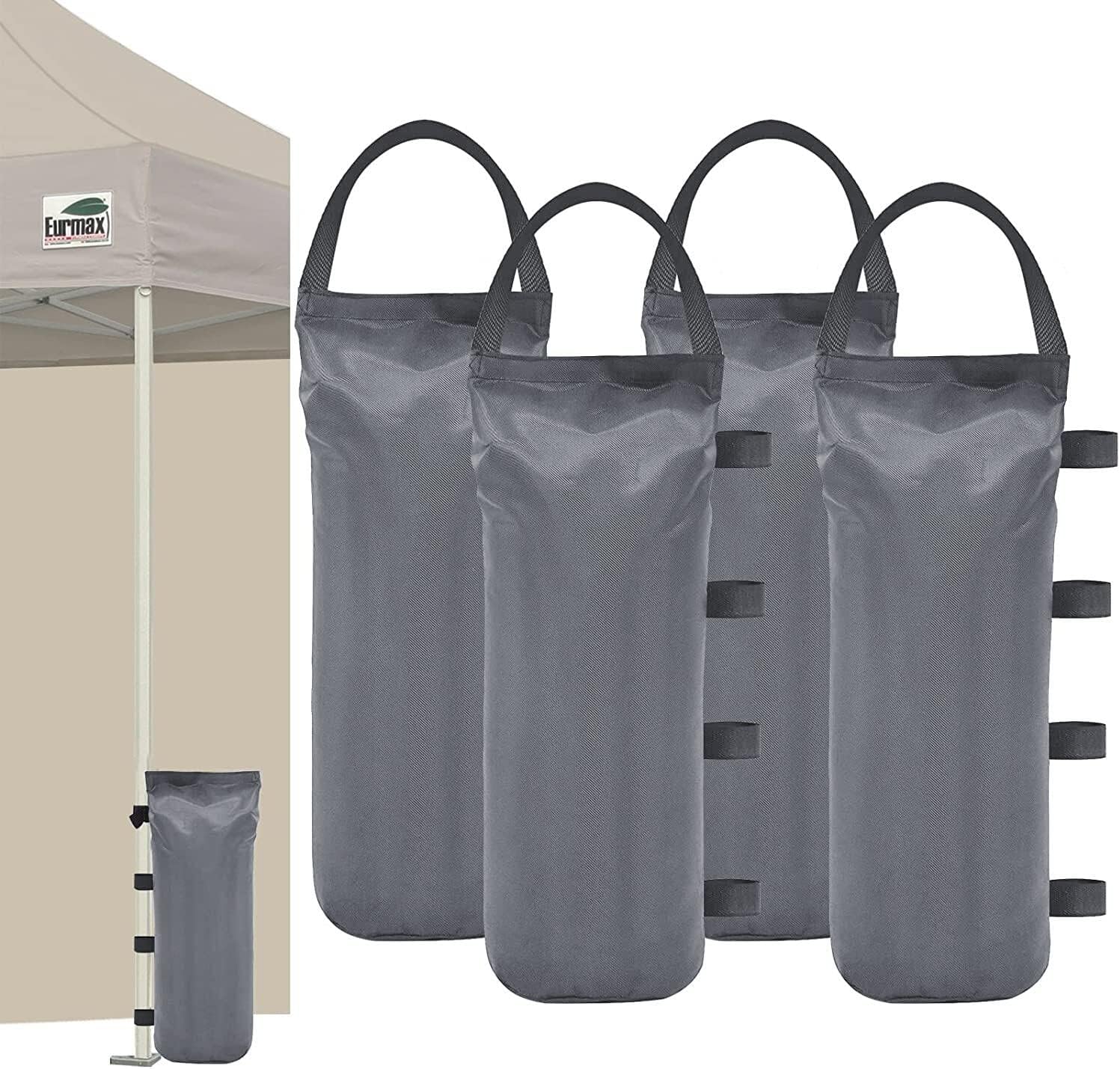 USA 145 LBS Weight Capacity Pop up Gazebos Weights Sand Bags for Pop up Canopy Tent Pergola Outdoor Instant Canopies, 4-Pack (Without Sand) Gray