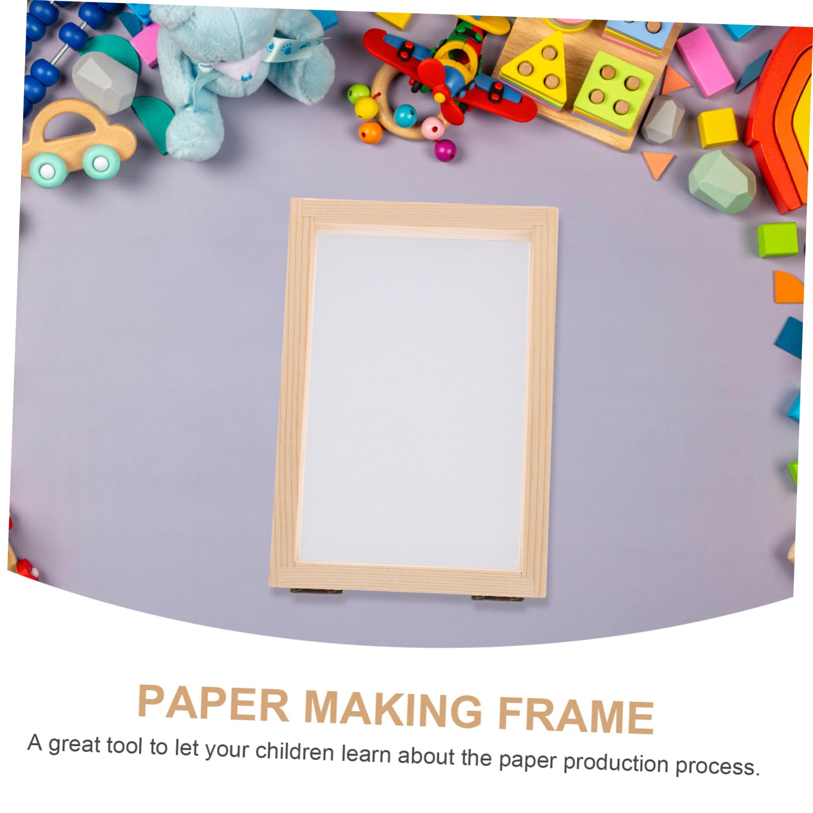 Set 3 Telai Per Fabbricazione Carta Fai Da Te - Legno, 3 Misure, Per Bambini E Creativi - Foto 8