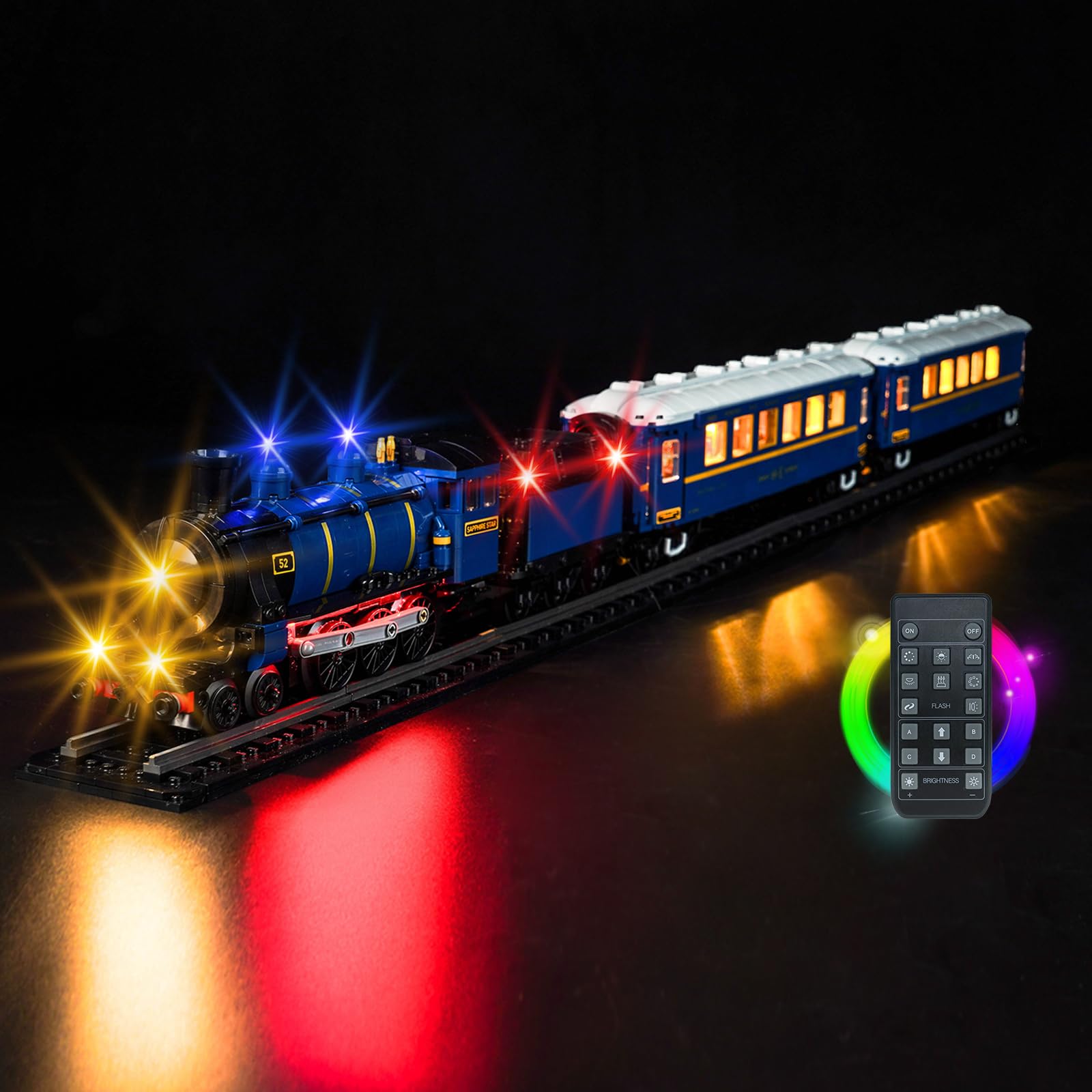 Light Kit for Lego Orient Express Train, Lighting Set for Lego 21344 Ideas The Orient Express Train - Not Include Models, Just Light Kit (Remote Control Version)