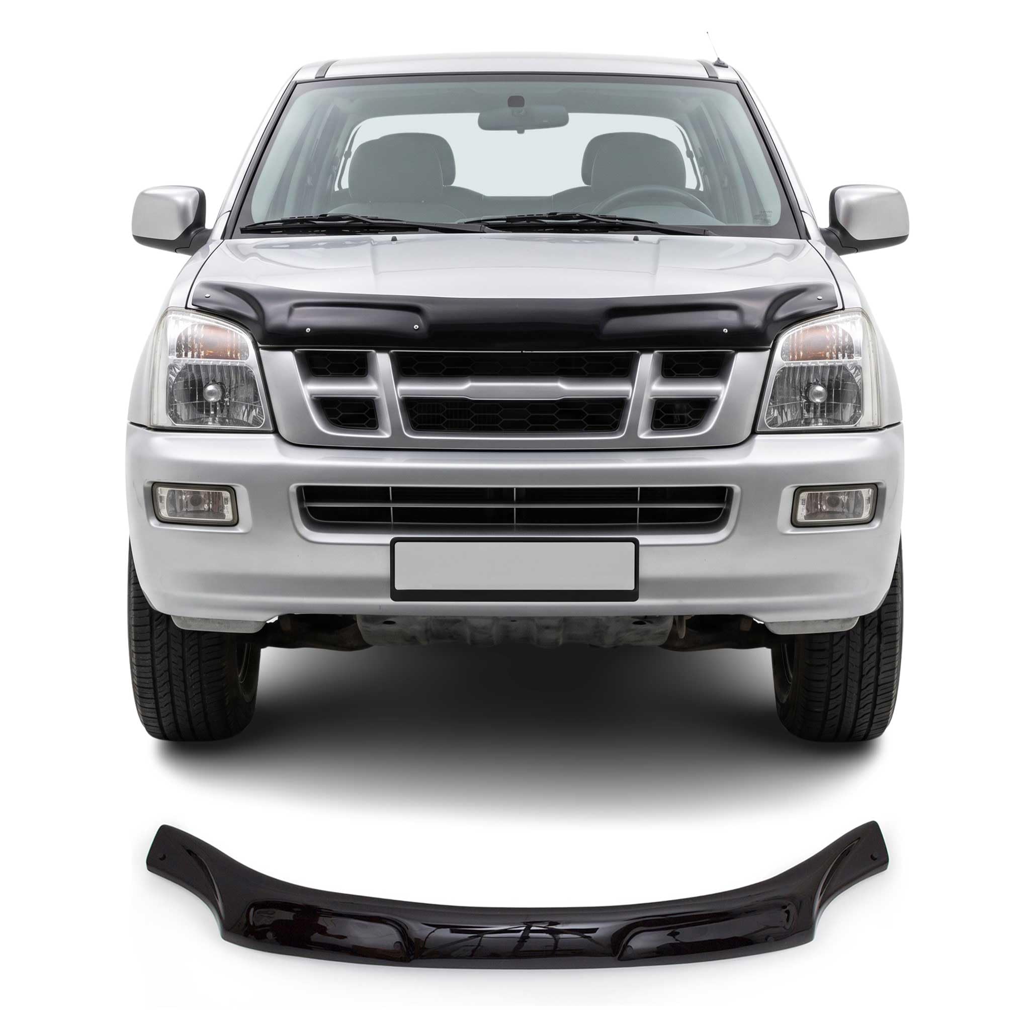 OMAC Motorhaube Deflektor Insekten und Steinschlagschutz kompatibel mit Isuzu D-Max 2002-2006