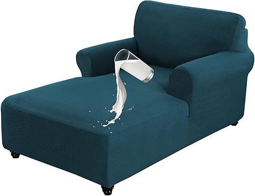 OKYUK Funda para tumbona, fundas elásticas para tumbona, funda para sofá con doble brazo, tela jacquard, lavable a máquina, protector de muebles