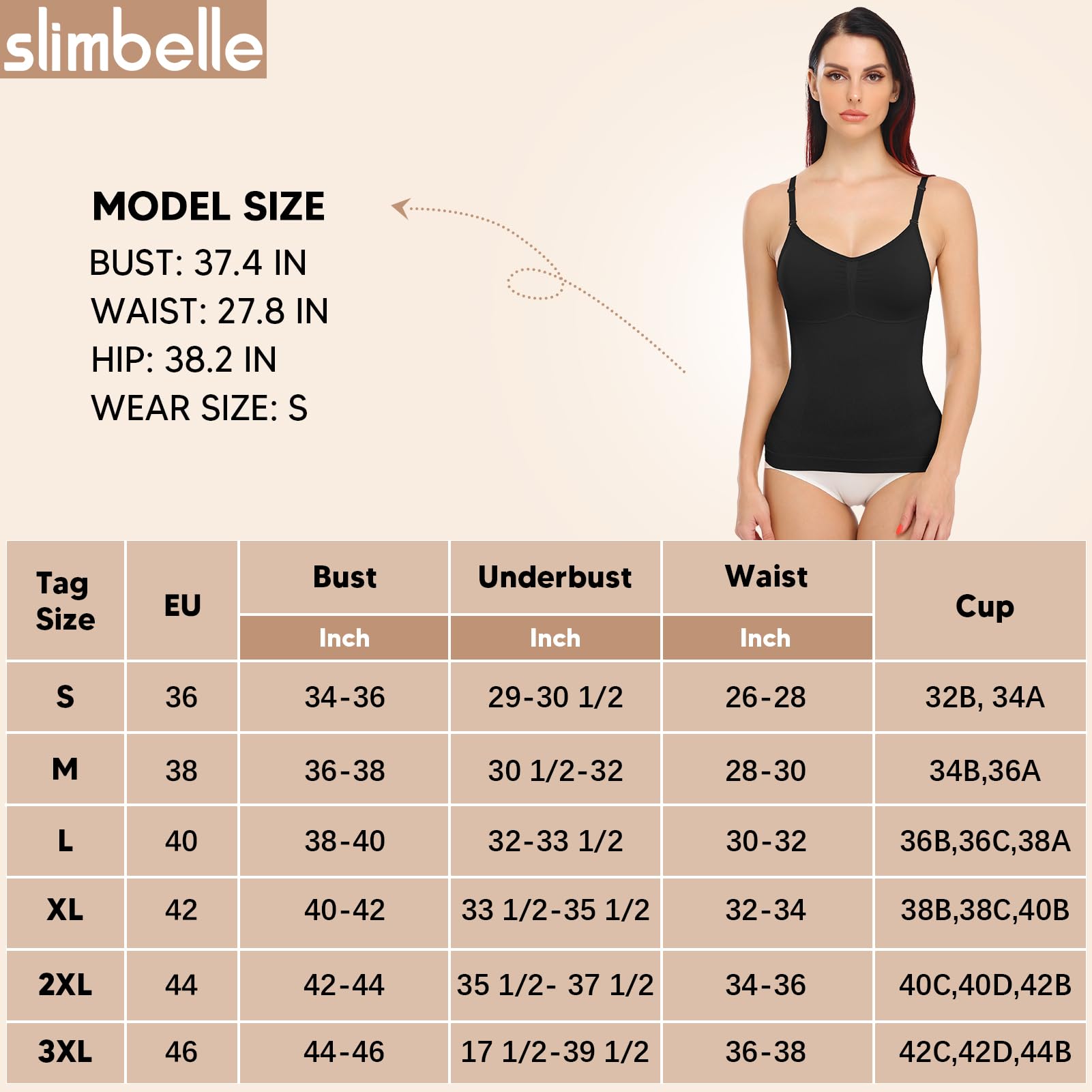damski podkoszulek modelujący brzuch casual, top modelujący sylwetkę, bez szwów, modelujący top z ramiączkami spaghetti