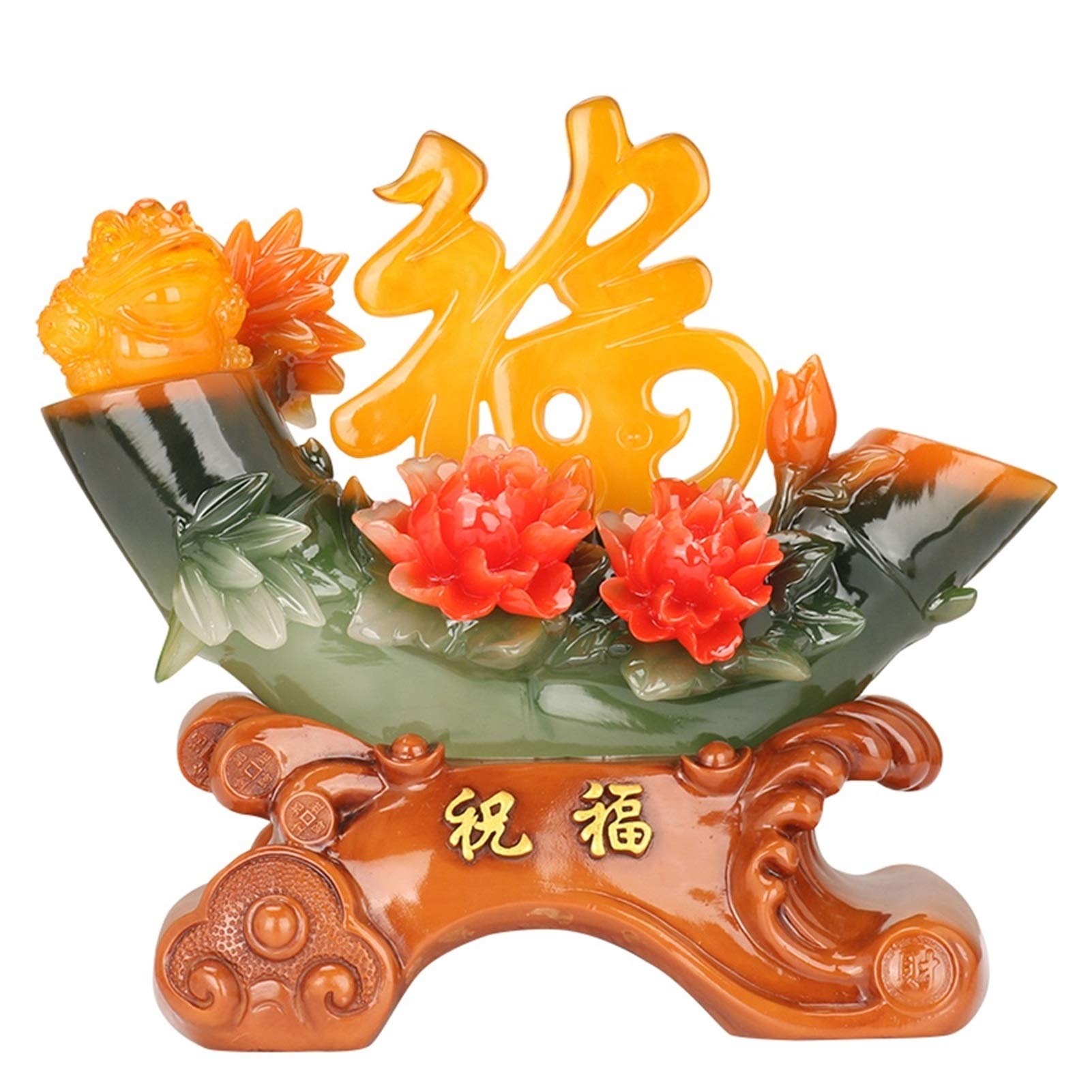 Fengshui Lucky Ornament Decor Feng shui szczęście bambusowy błogosławieństwo dekoracji pieniądze żaba/pieniądze ropucha przyciąga bogactwo wystrój Wangcai dekoracje dekoracje domowe dekoracje dla bo