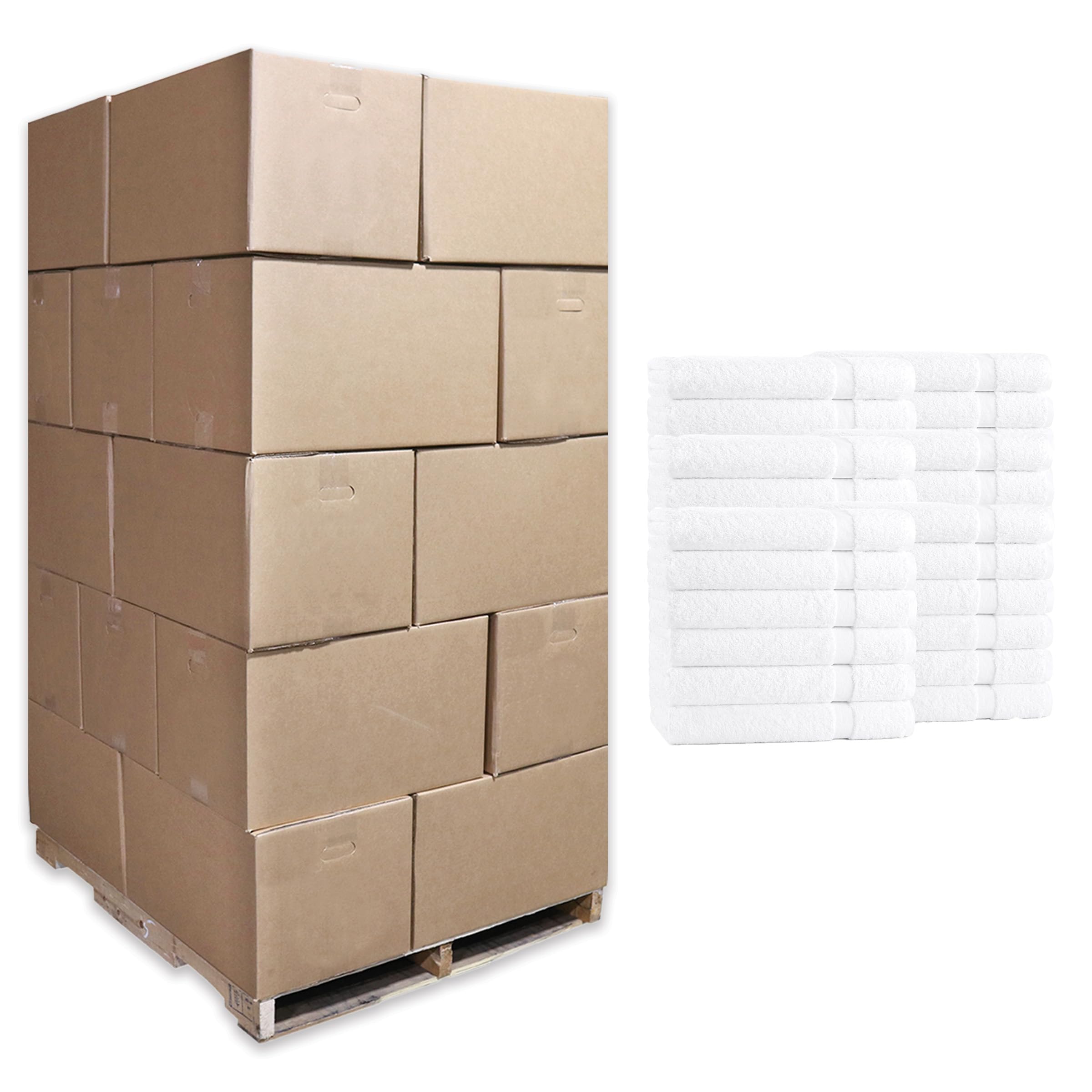 Arkwright Admiral Spa Bath Towels Bulk - Pallet of 600 - Lightweight Absorbent Bathroom Towel Quick Dry Cotton
