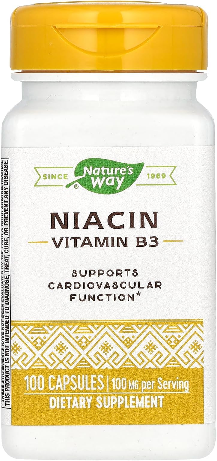 Nature's Way, Niacin, 100mg, 100 Capsules