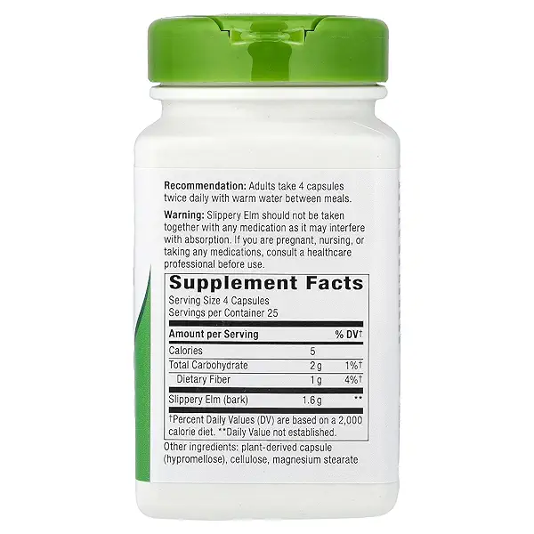 Nature's Way Nature's Way Slippery Elm Bark, 100 Count 2