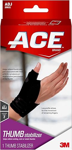 Miniatura 1 de ACE Brand Deluxe - Estabilizador de pulgar, ajustable, negro, 1 paquete