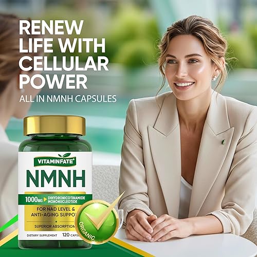 Miniatura 2 de Suplemento NMNH 1000 mg - 120 cápsulas Alternativa NMN Apoya el antienvejecimiento, la energía celular y la reparación, el metabolismo