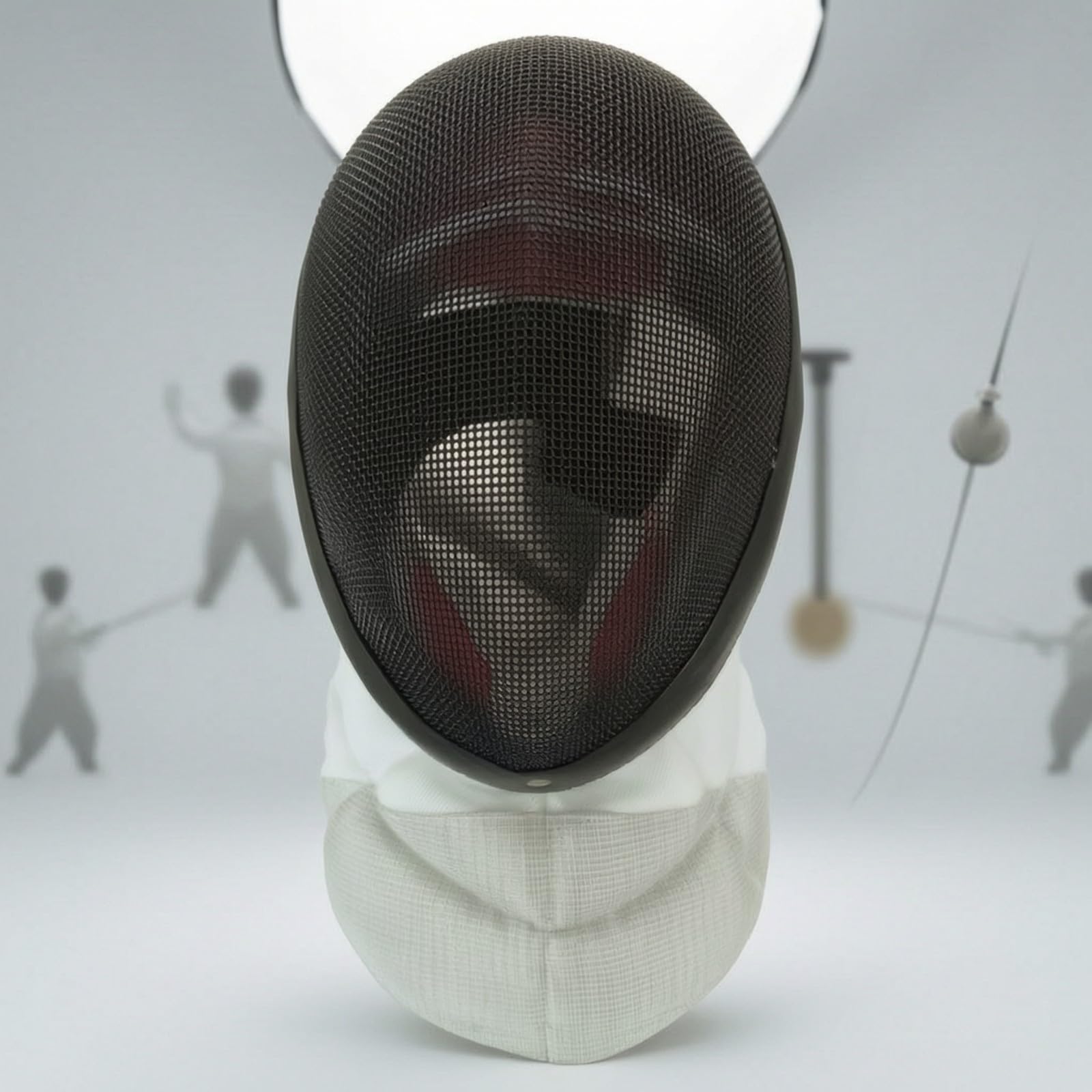 Qianly Maschera da Scherma Comoda Regolabile, Maschera da Scherma con Ventilazione, Resistente, e, per namento, Schermidori, Atleti