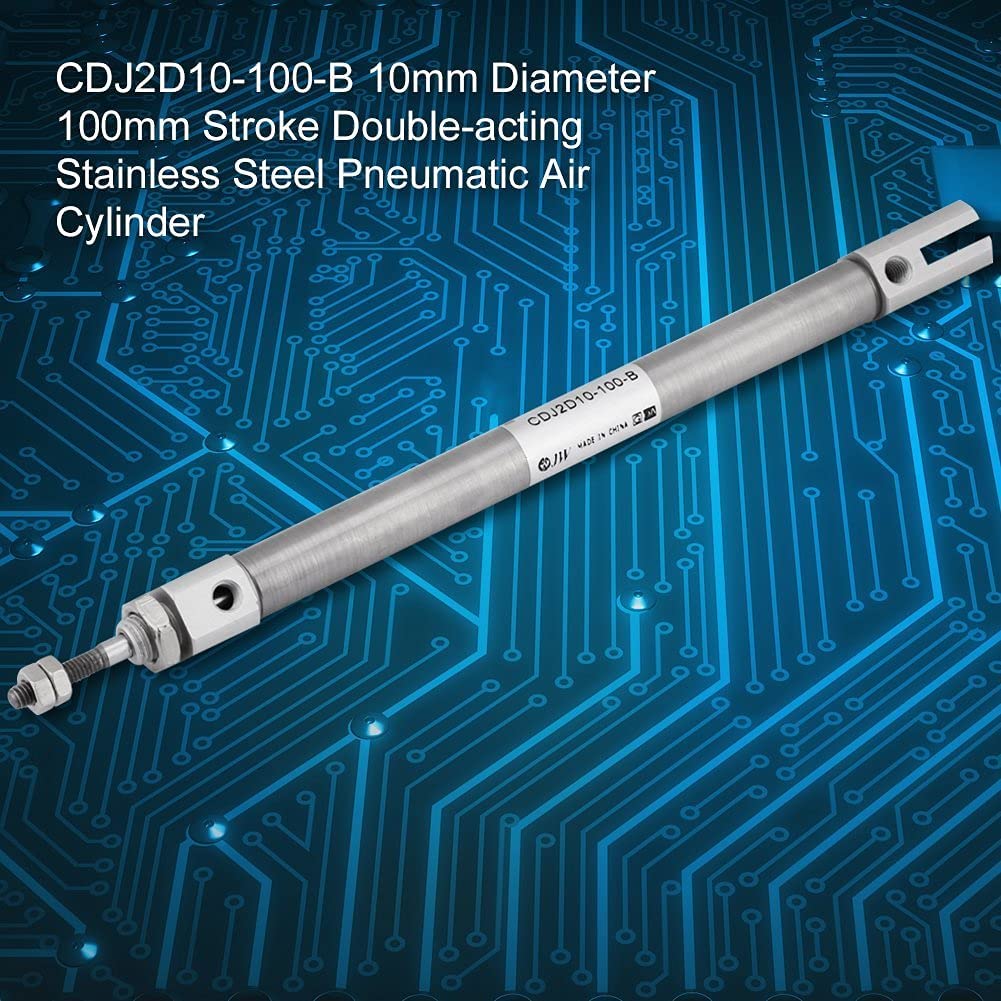 1 szt. walca pneumatyczna podwójny skok działania 100 mm kompaktowy cylinder powietrza ze stali nierdzewnej CDJ2D10-100-B