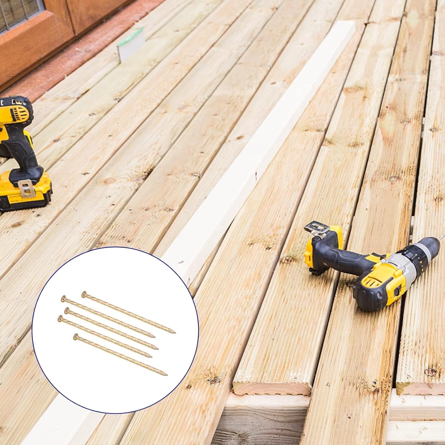 100 Pack Spiral Metal Galvanized Landscape Spikes, 6 Inch Artificial Turf Stakes, Heavy Duty Landscape Stake, Paver Edging, Weed Barrier, Carpentry and More