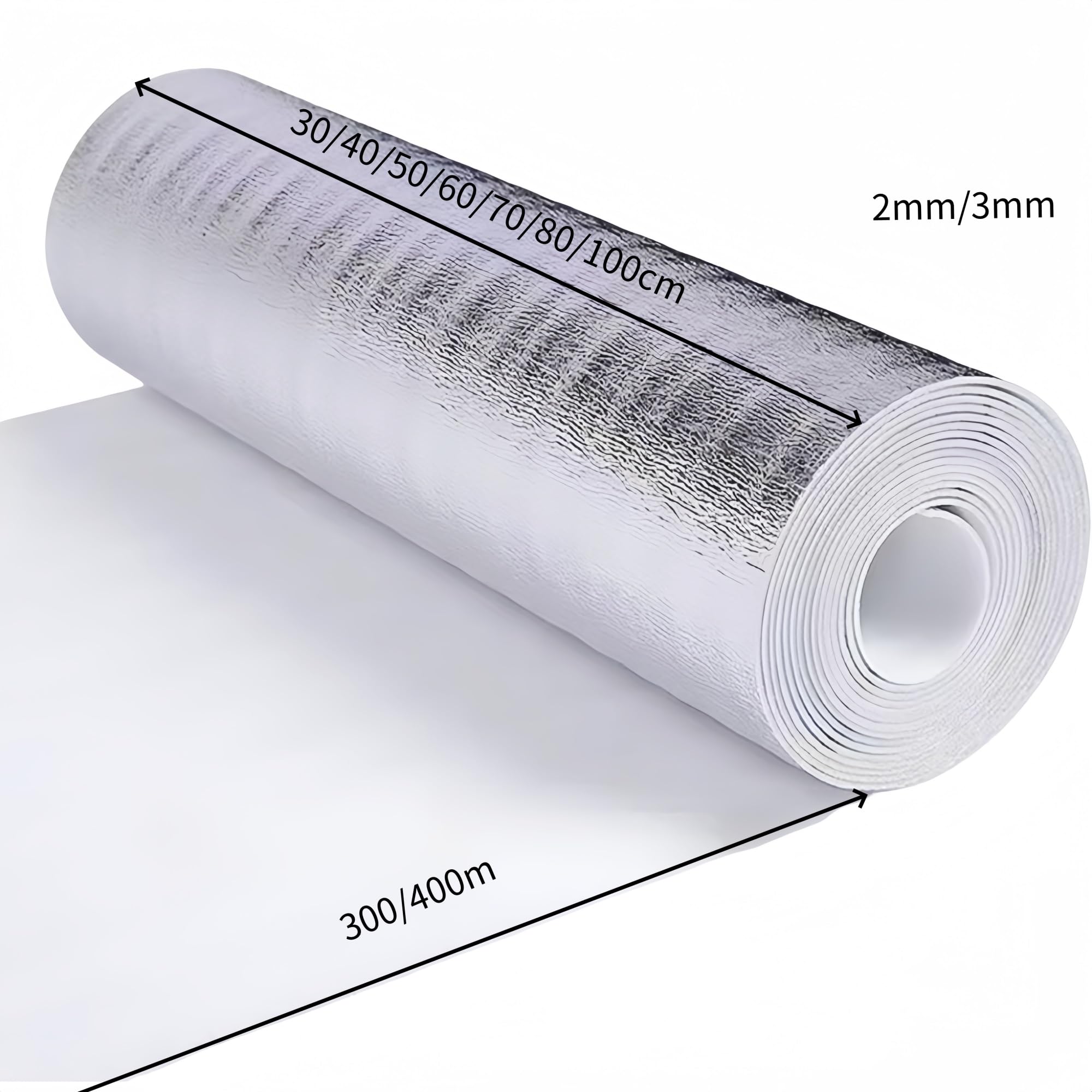 Lámina reflectora de radiador, rollo de aislamiento de 400 m para impermeabilización e insonorización, paneles de radiador fáciles de instalar, 2 mm de grosor