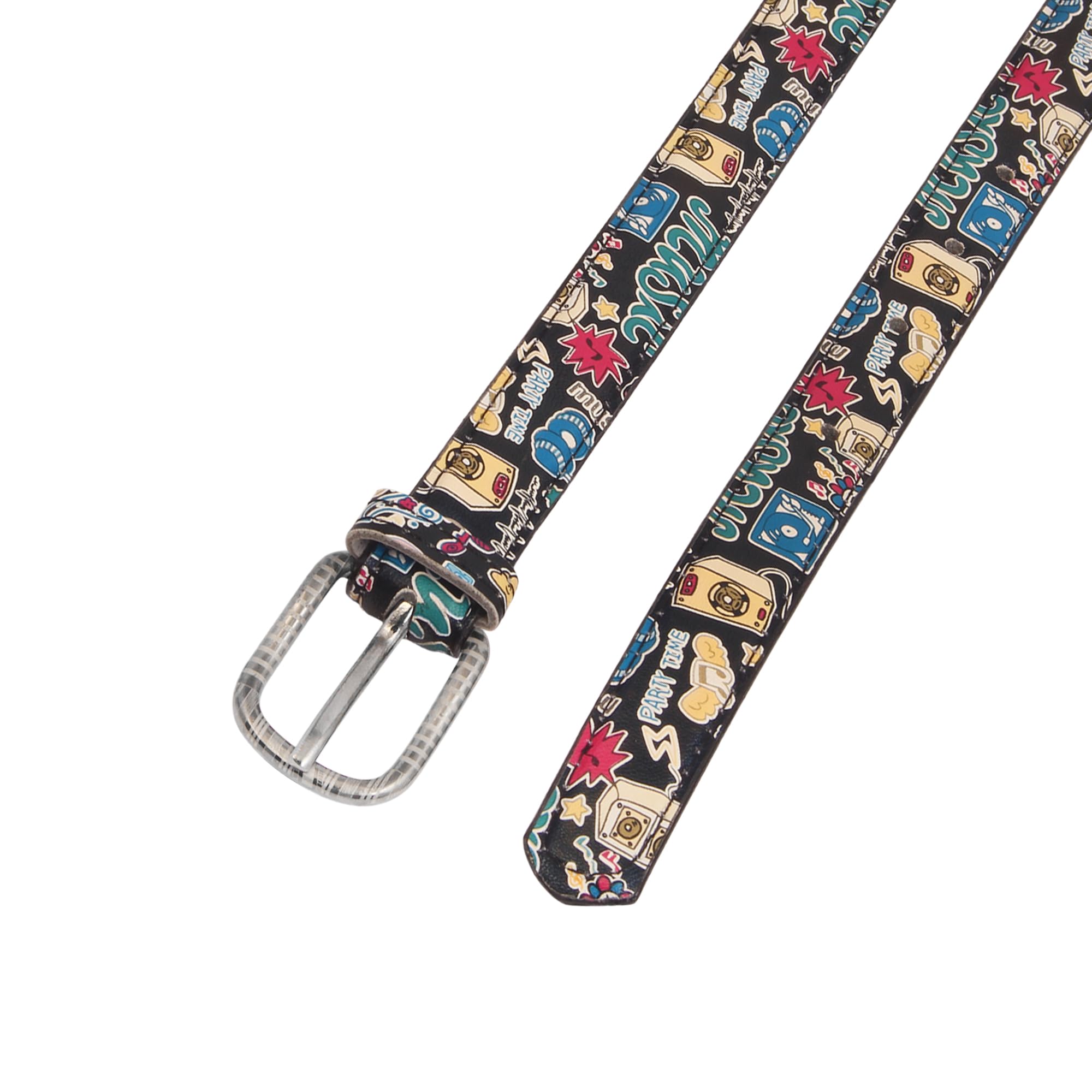 trysco Unisex Kids Faux Leather Belt For Jeans,Dresses, 22''-26'' (8-12 Years) (Pack Of 1) Black - Image 5 thumbnail
