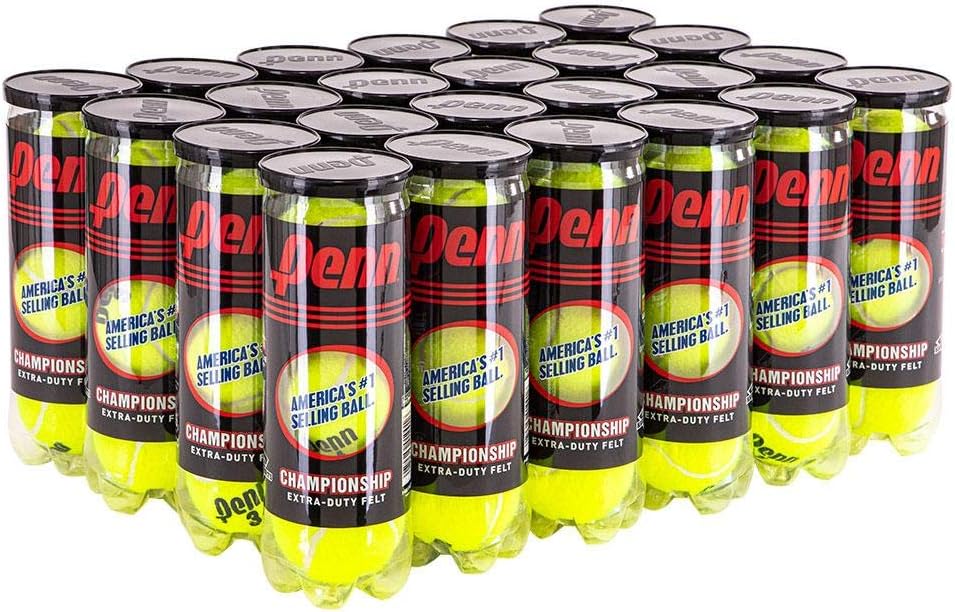 Penn Championship Extra Duty Tennis Balls - Professional Grade, Durable Felt for Hard Courts, 1 Case