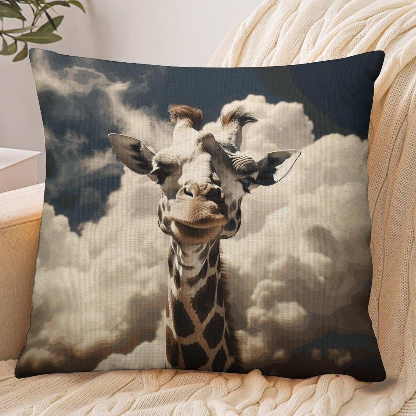Fekiloot Style Giraffe In The Clouds Pillowcase Pillow Sham Pillow Case