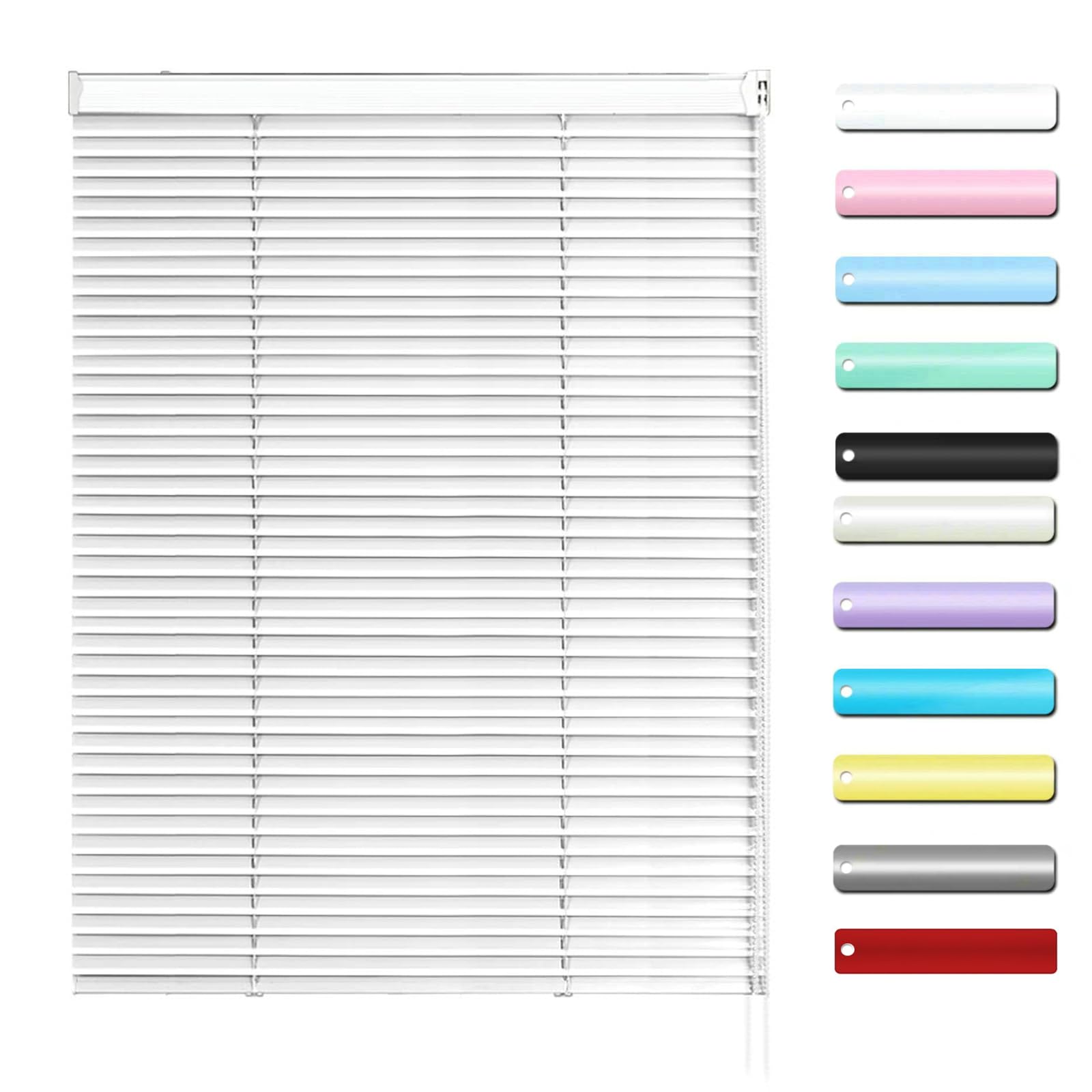 XINGWANGG Aluminium Metal Venetian Blinds Blackout Horizontal Shades,Water-proof Light Adjustment Windows Shutters for Home Office,Custom Curtains,Width x Height (155cm x 220cm(5.1ft x 7.2ft)