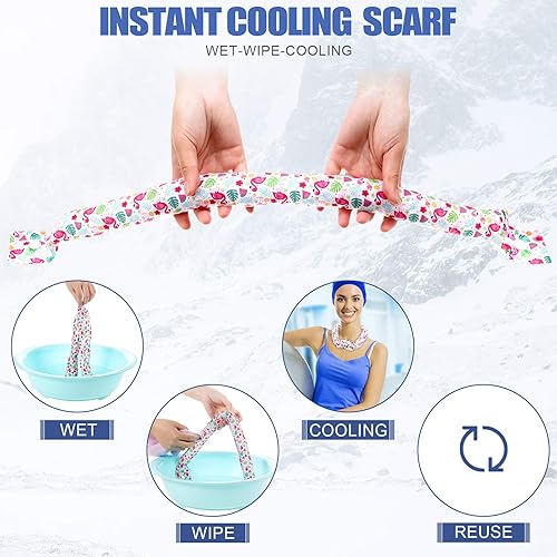 Miniatura 10 de Bufanda refrescante para el cuello de 6 piezas con lazo empapado alrededor del cuello
